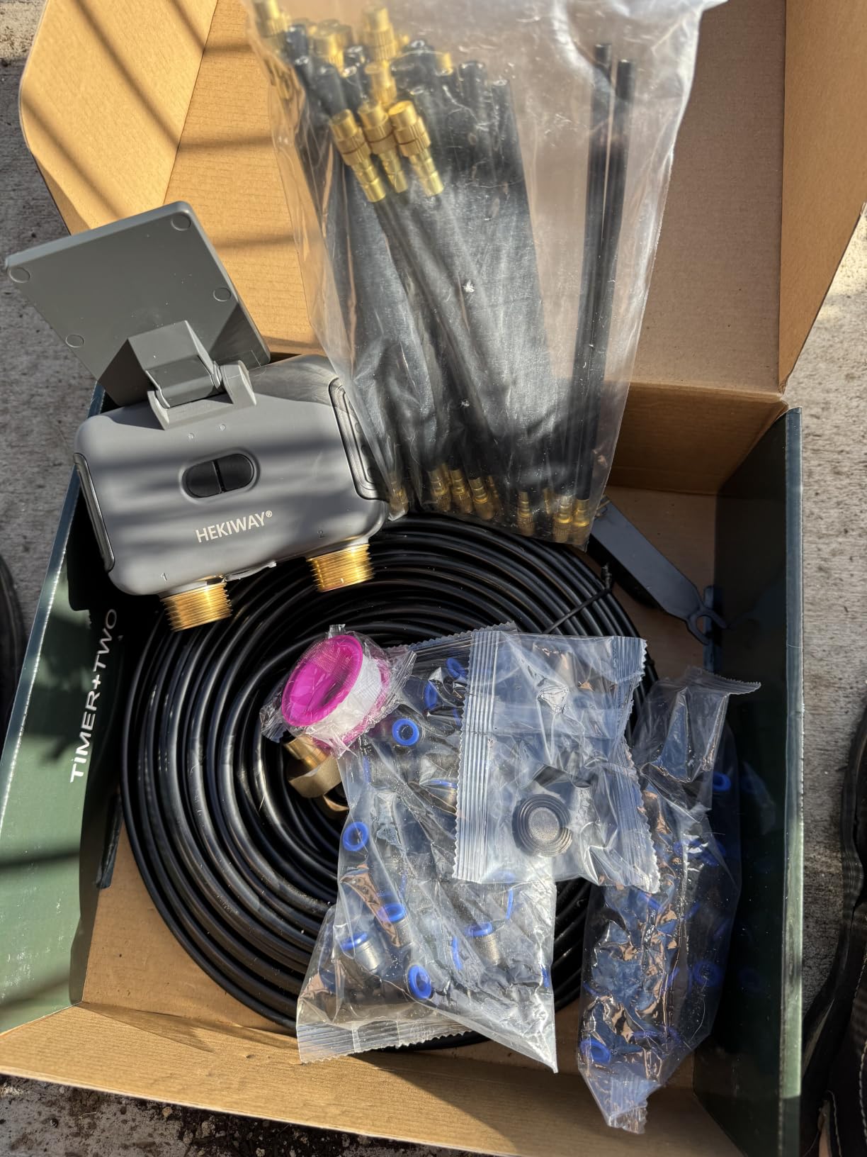 120FT WiFi Solar Drip Irrigation System, Dual Zone Timer | App Control, Solar and USB Power, Dual-Zone Watering for Garden, Greenhouse, Patio, Balcony and Potted Plants customer photo 1