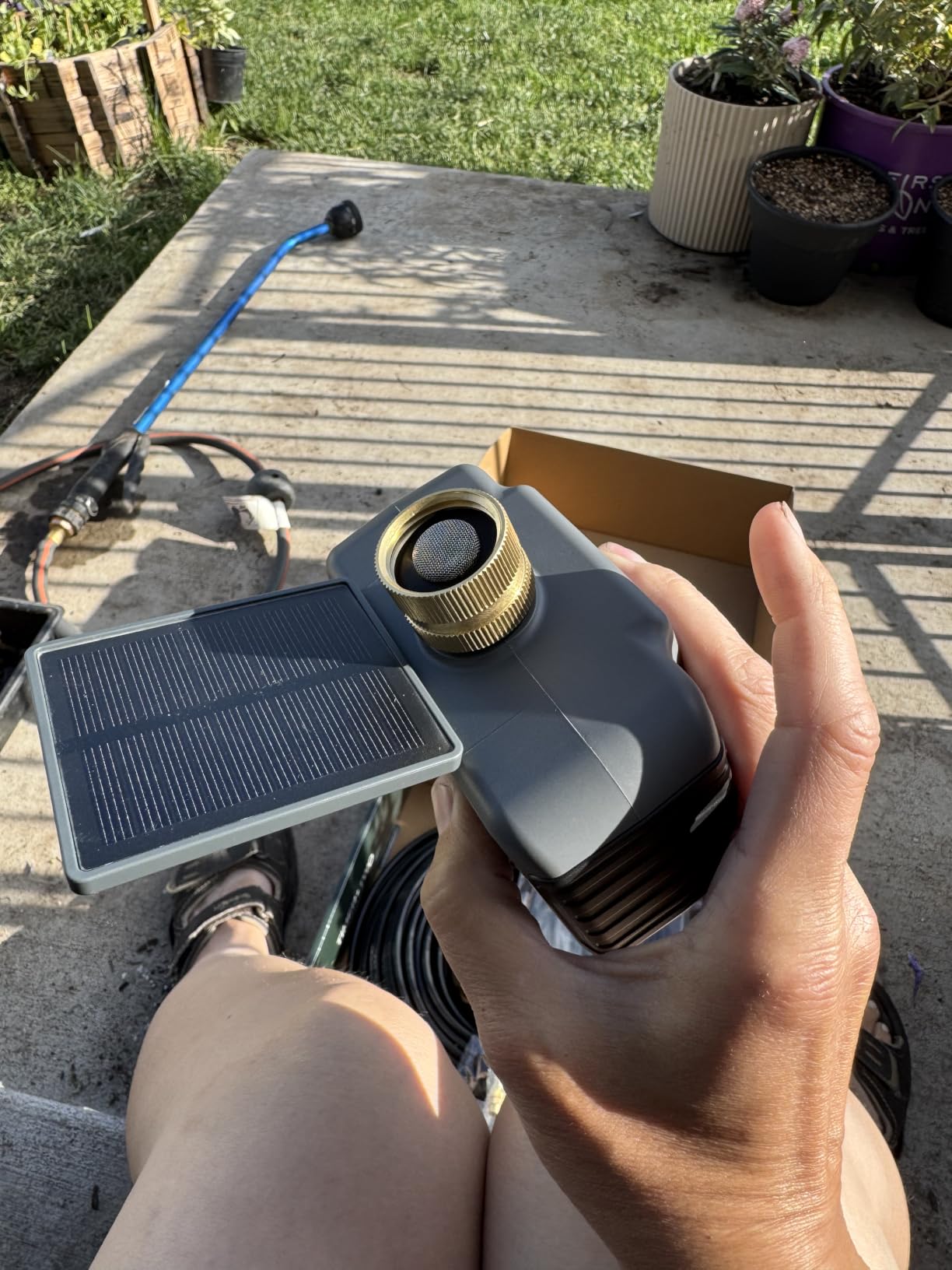 120FT WiFi Solar Drip Irrigation System, Dual Zone Timer | App Control, Solar and USB Power, Dual-Zone Watering for Garden, Greenhouse, Patio, Balcony and Potted Plants customer photo 2
