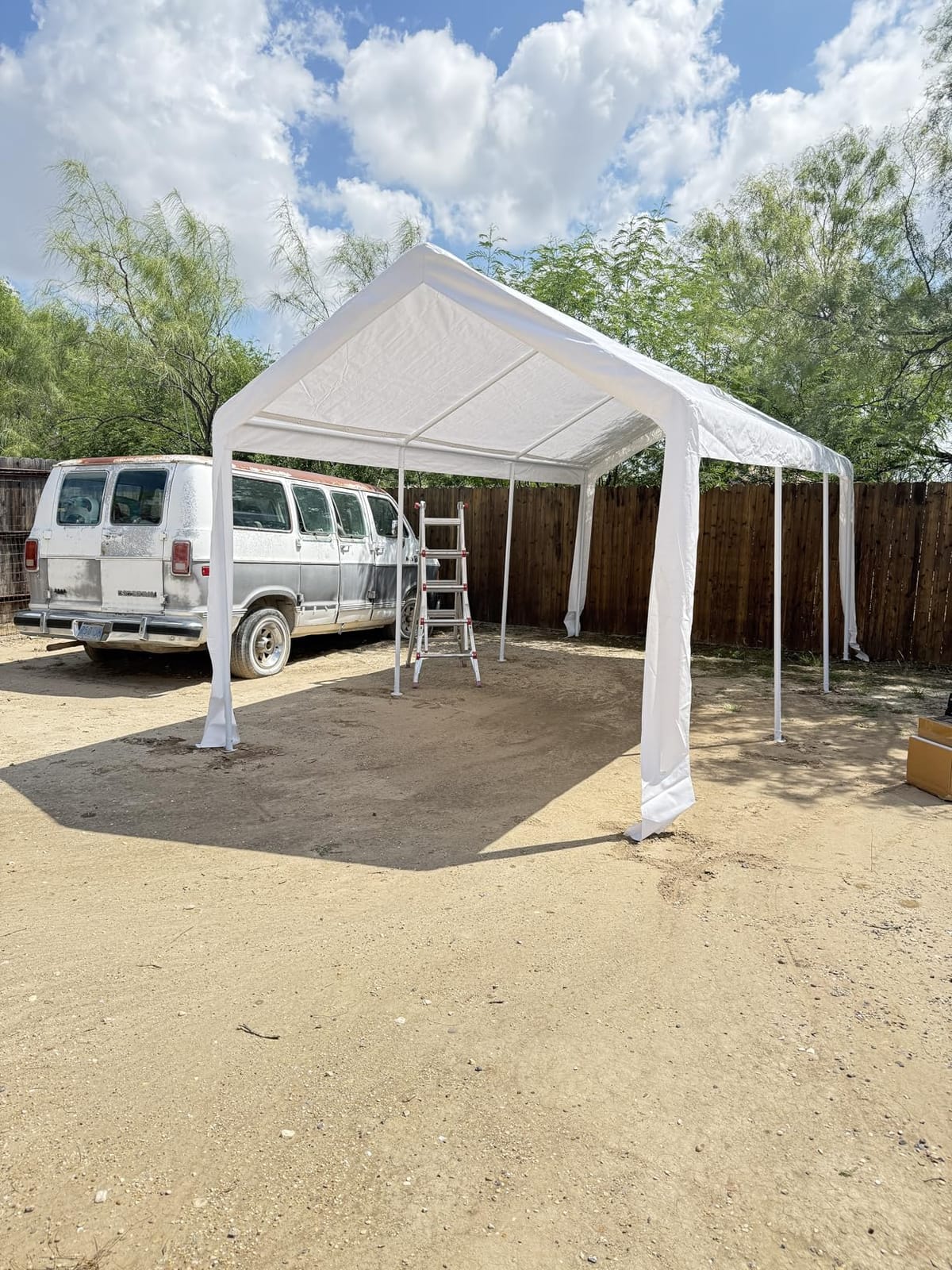 GarveeLife 20'X30'x12' Metal Carport for Multiple Vehicles, Steel Car Ports | Vertical Roof Design / for All-Weather / for Full-Size Pickup Trucks, Boats, and Tractors customer photo 2