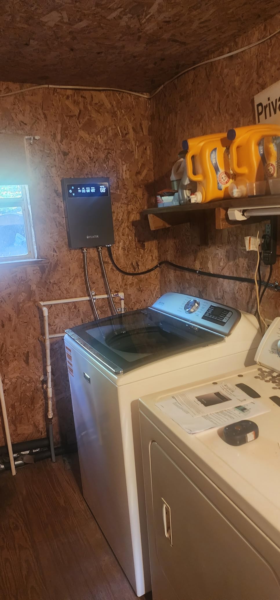 27kW Tankless Water Heater Electric 240V, Whole House, Gray | 3s Instant Heating, 99.8% Efficient. LED Shows Inlet/Outlet Temp, GPM & kW. ±1℉ Precise Control, ETL Certified customer photo 2