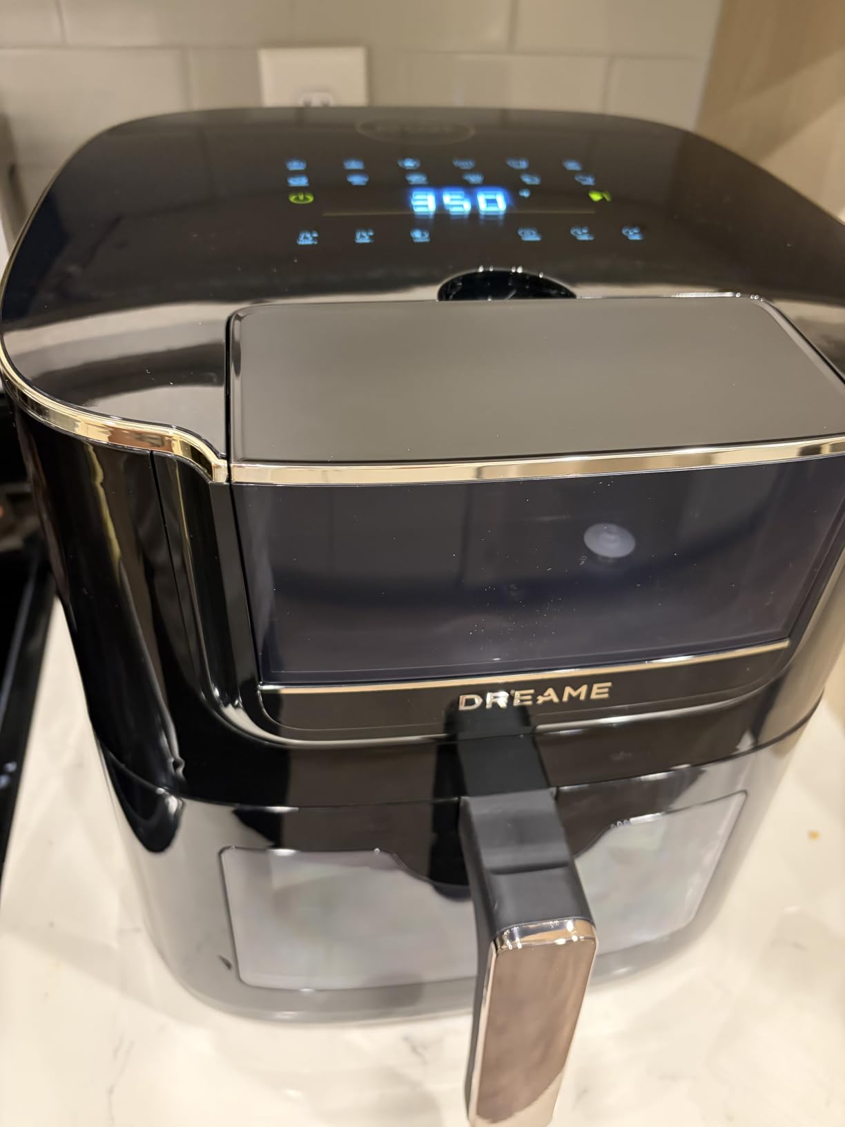 Dreame 7Qt Large Air Fryer, SmartSteam, 6-in-1, No-Flip, Ceramic Coated | 360° Airflow, Steam for Crispy & Juicy, 12 Presets, PFAS Free, Viewing Window, Compact Design, Dishwasher-Safe customer photo 1
