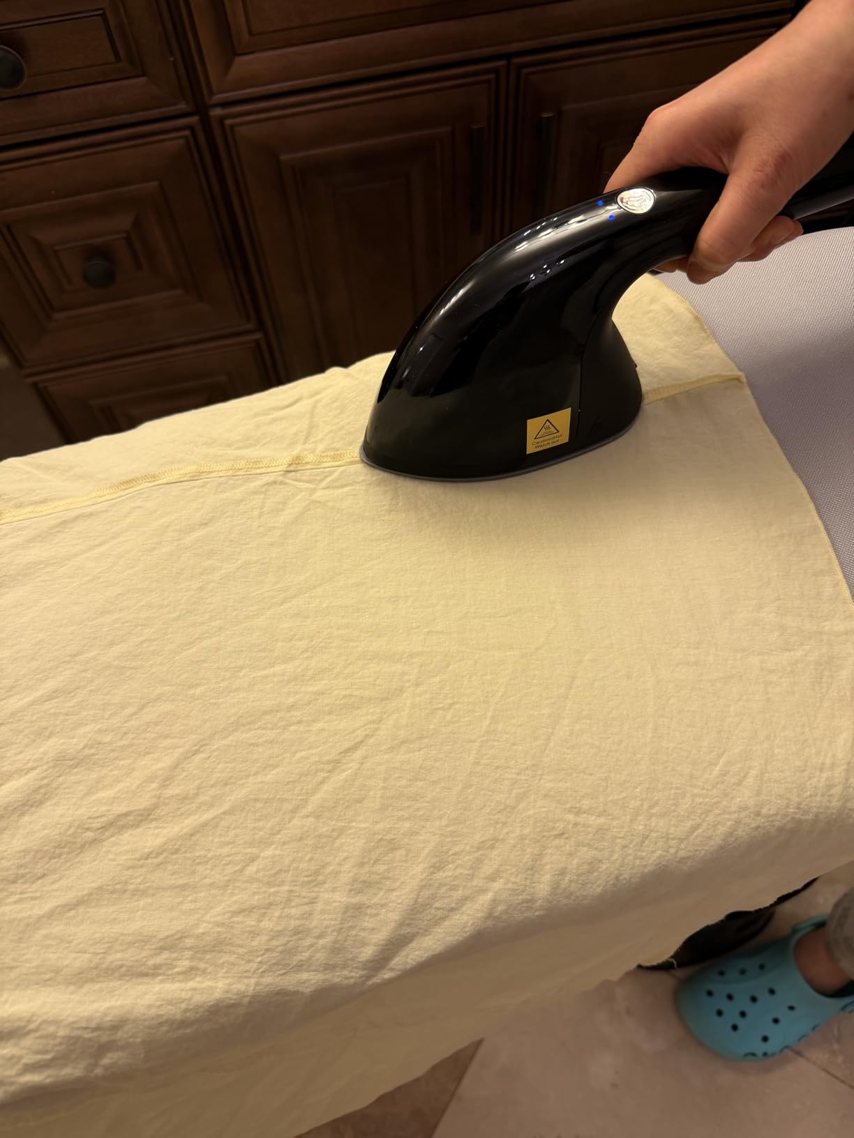 Standing Garment Steamer with Dry Ironing, 2000W Powerful Steamer for Clothes with Flat & Slant & Hanging Iron Options, 3 Steam Modes, 25s Fast Heat-Up, 2.2L Water Tank (Black-Silver) customer photo 2