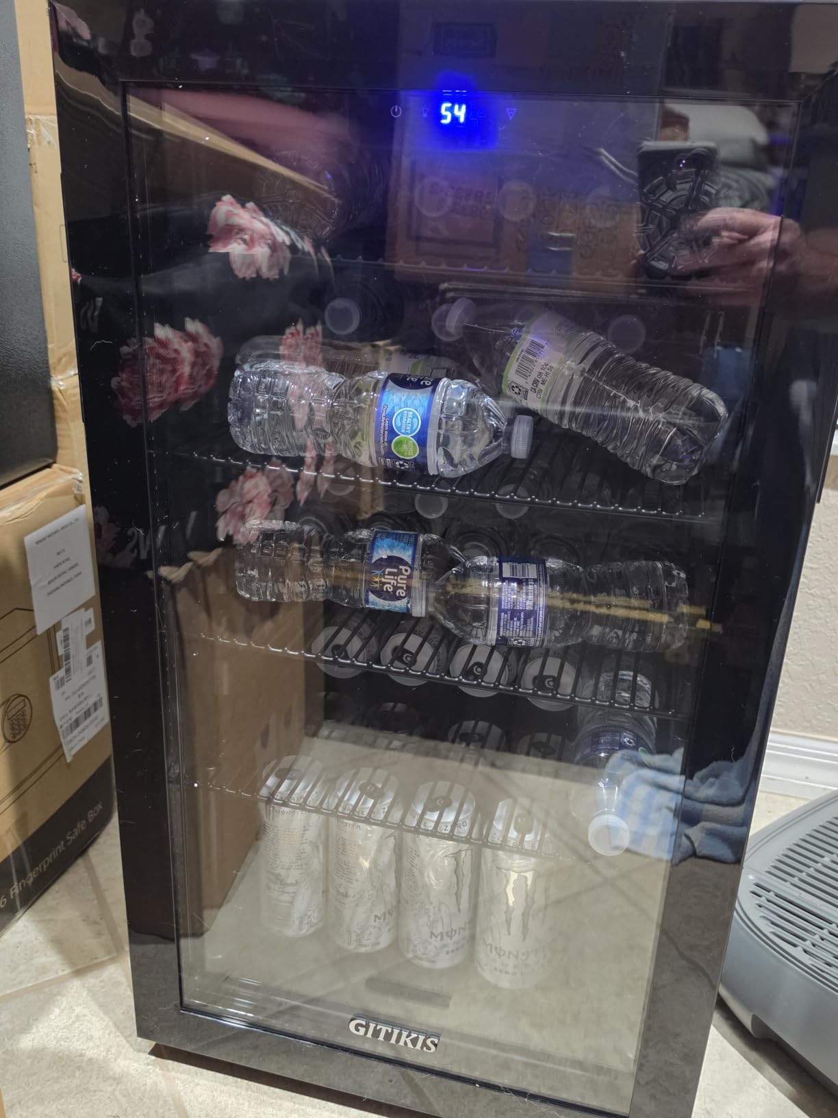 24 Inch Dual Zone Wine and Beverage Refrigerator Cooler Under Counter | Built-in Freestanding Fridge with Glass Door, 88 Cans & 20 Bottles, Digital Temp Control Home Use customer photo 1