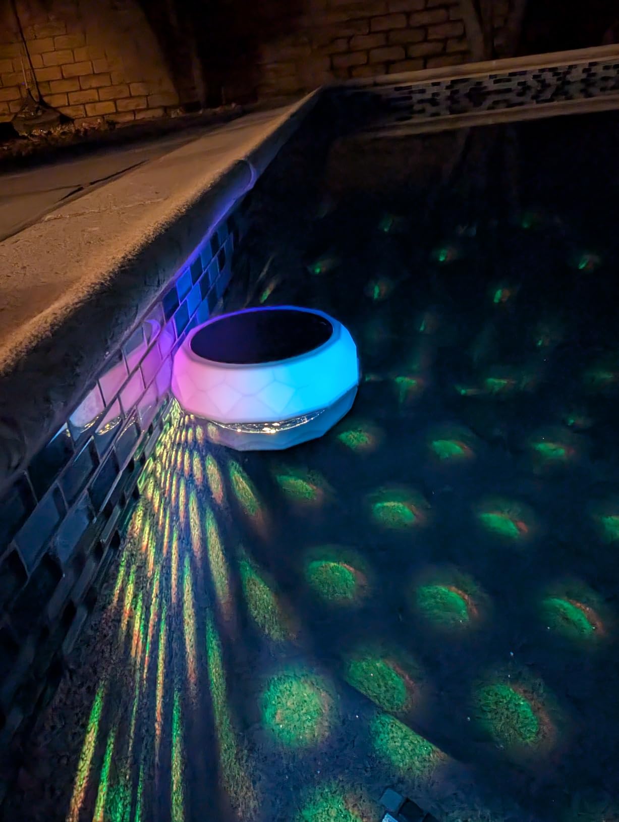 VICHTOP Solar Floating Pool Lights, RGB Color Floating Lights, IP68 Waterproof customer photo 1