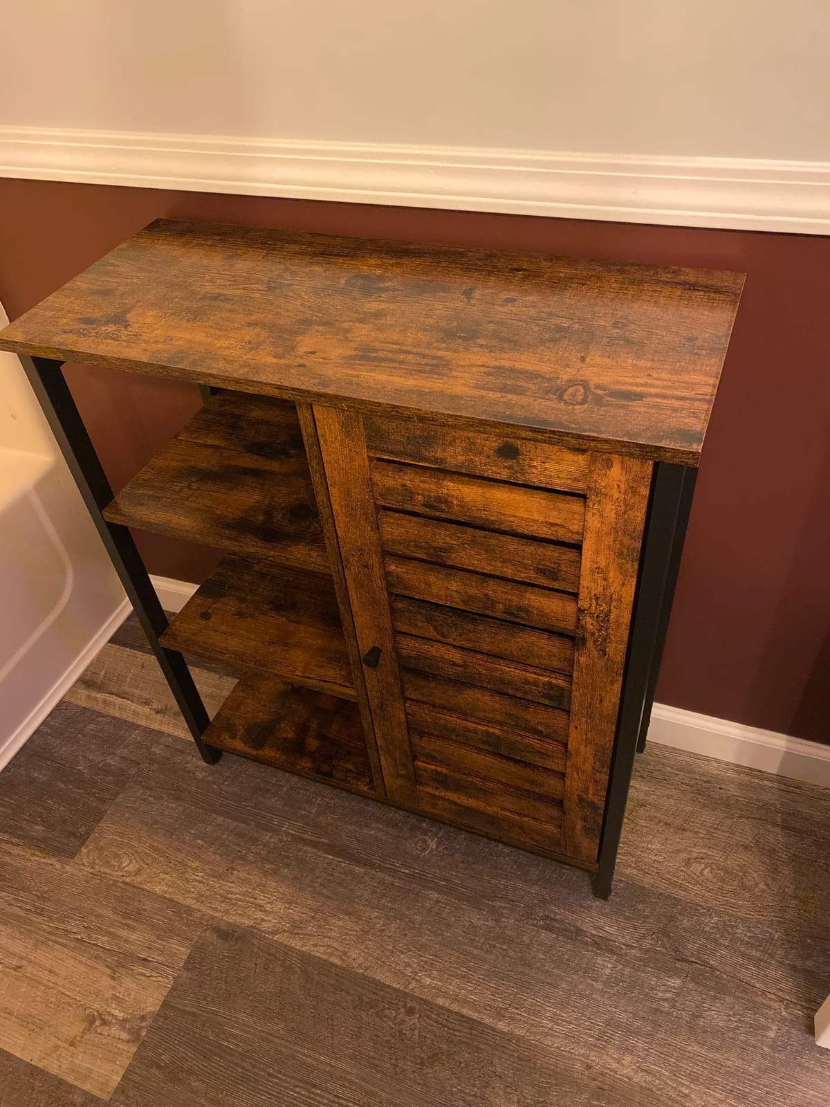 VASAGLE Siren Collection - Buffet Cabinet, Farmhouse Coffee Bar Cabinet with 2 Drawers, Adjustable Shelves, 4 Doors, Sideboard, 15.8 x 55.1 x 31.5 Inches, Taupe Brown ULSC541TA01S customer photo 1