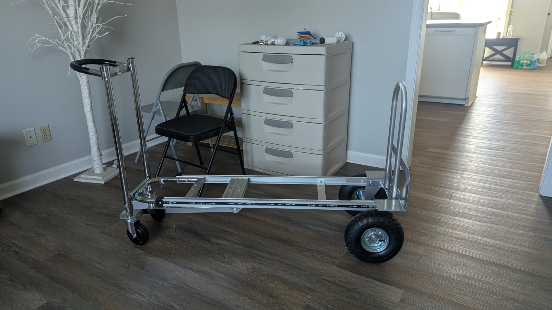 Stair Climbing Hand Truck, Heavy Duty 1000LBS 4-in-1 Aluminum Convertible Dolly Cart, Appliance Dolly Industrial Platform Cart Handtruck with Wheels for Moving, Office, Logistics, Shopping customer photo 1