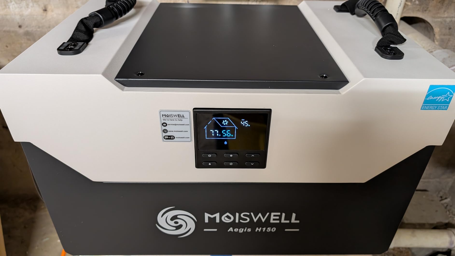 155 Pints Energy Star Commercial Dehumidifier for Crawl Space | Cycle Timer customer photo 2