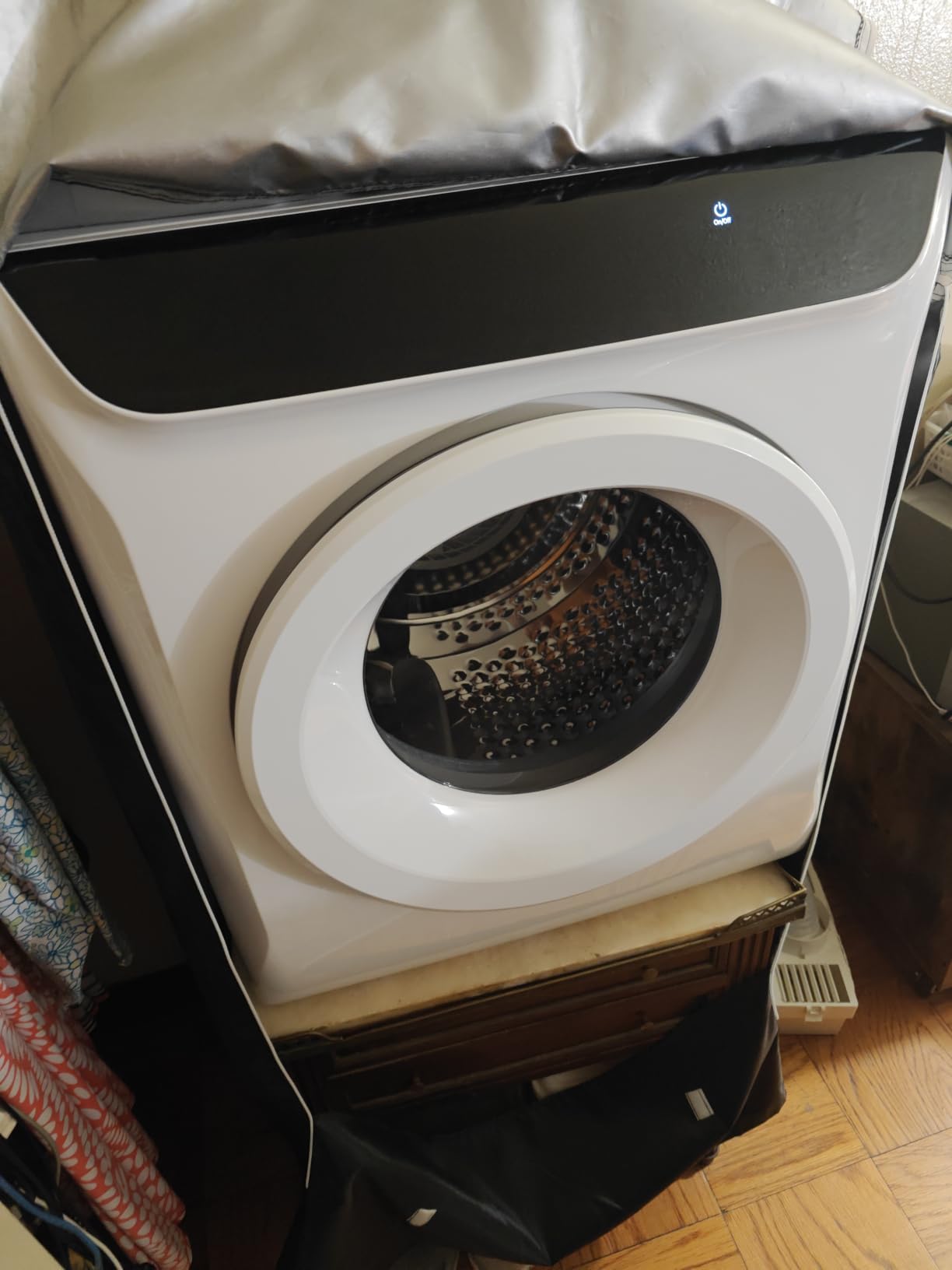 3.5 Cu. Ft. Portable Clothes Dryer for Laundry | Small Portable Dryers for Clothes, 120V Electric Dryer for Laundry, 1400W Dryer Machine for Apartments, White customer photo 2
