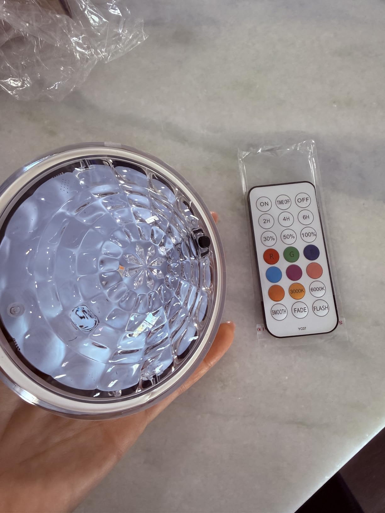 Floating-Solar-Pool-Lights 2 Pack, RGBWW 12 Lighting Modes Remote Control | 3 Dimming & Timer IP68 Waterproof Solar Floating Pool Lights for Above Ground Pools Pool Lights for Inground Pool Accessories customer photo 1