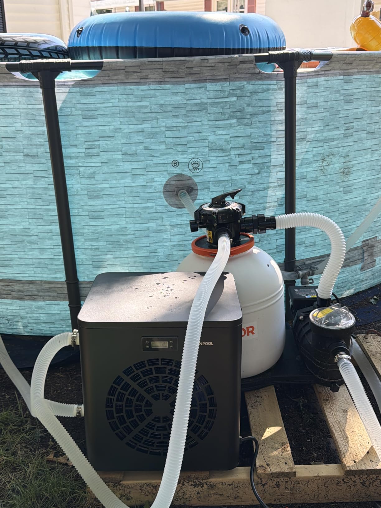 Pool Heat Pump 18450 BTU, 110V Electric Pool Heater for Above Ground Pools up to 6000 Gallons, Energy Efficient Heat Pump Pool Heater with WiFi Control, Titanium Heat Exchanger- V5 customer photo 1