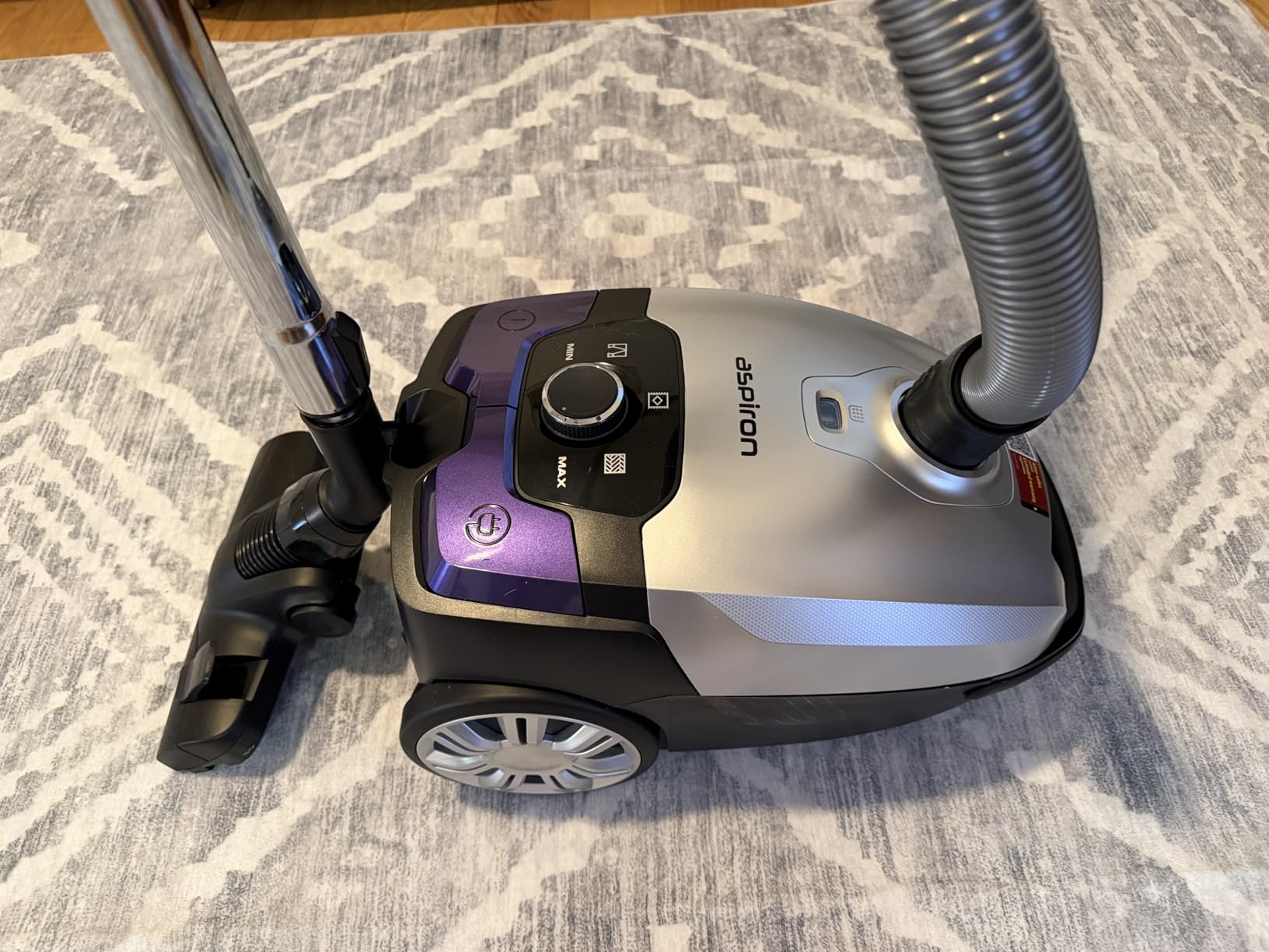 Aspiron Canister Vacuum, 1600W/40Kpa Canister Bagged Vacuum, 4QT Dust Bag, H13 HEPA Filter, 5 Tools, Pet-Friendly, Variable Power Control customer photo 2