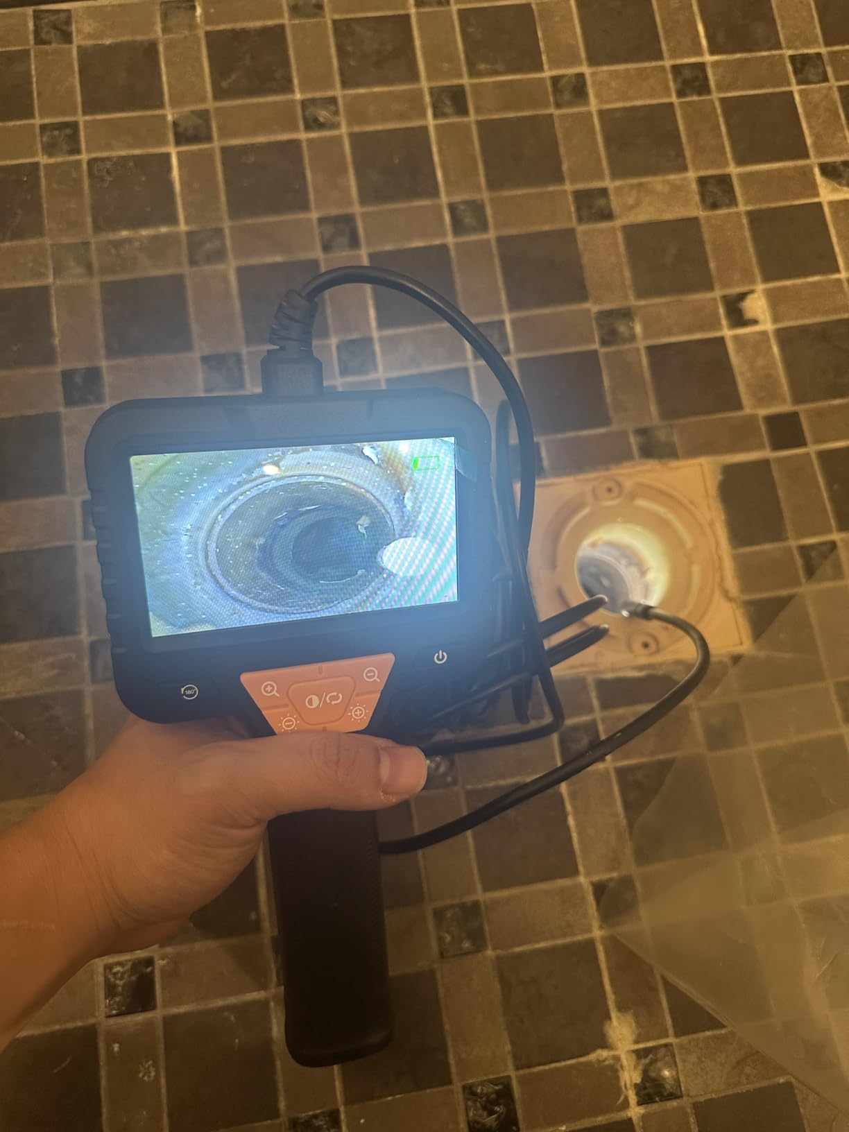 50FT Endoscope Camera with Light-1080P HD Borescope Inspection Camera | IP67 Waterproof Sewer Tools with 8 Adjustable LEDs,Snake Cameras with 4.3