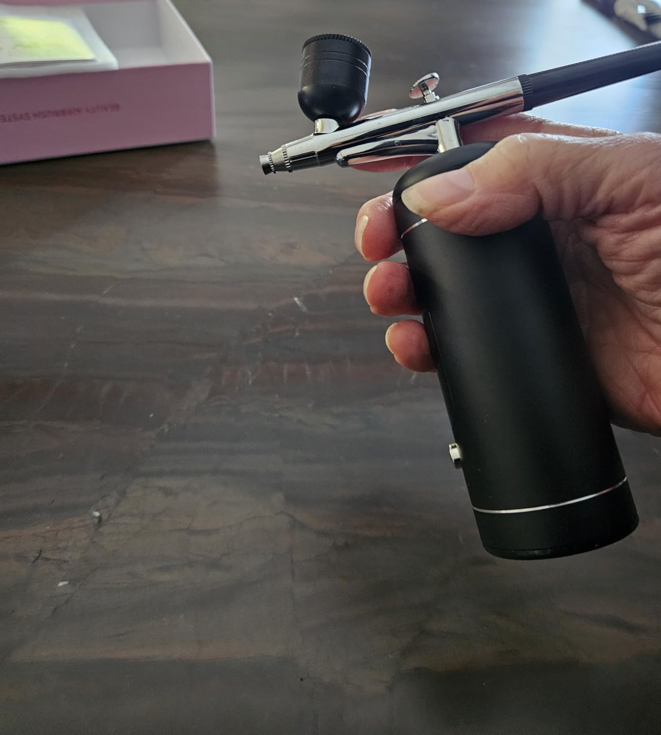 Cordless Airbrush Kit with Compressor, 48 PSI High Pressure, 3-Speed, Black | 6000mAh Rechargeable, 0.2/0.5mm Nozzles & 3 Cups, Non-Clogging, for Cake, Models, Makeup, Painting, Nail Art customer photo 1