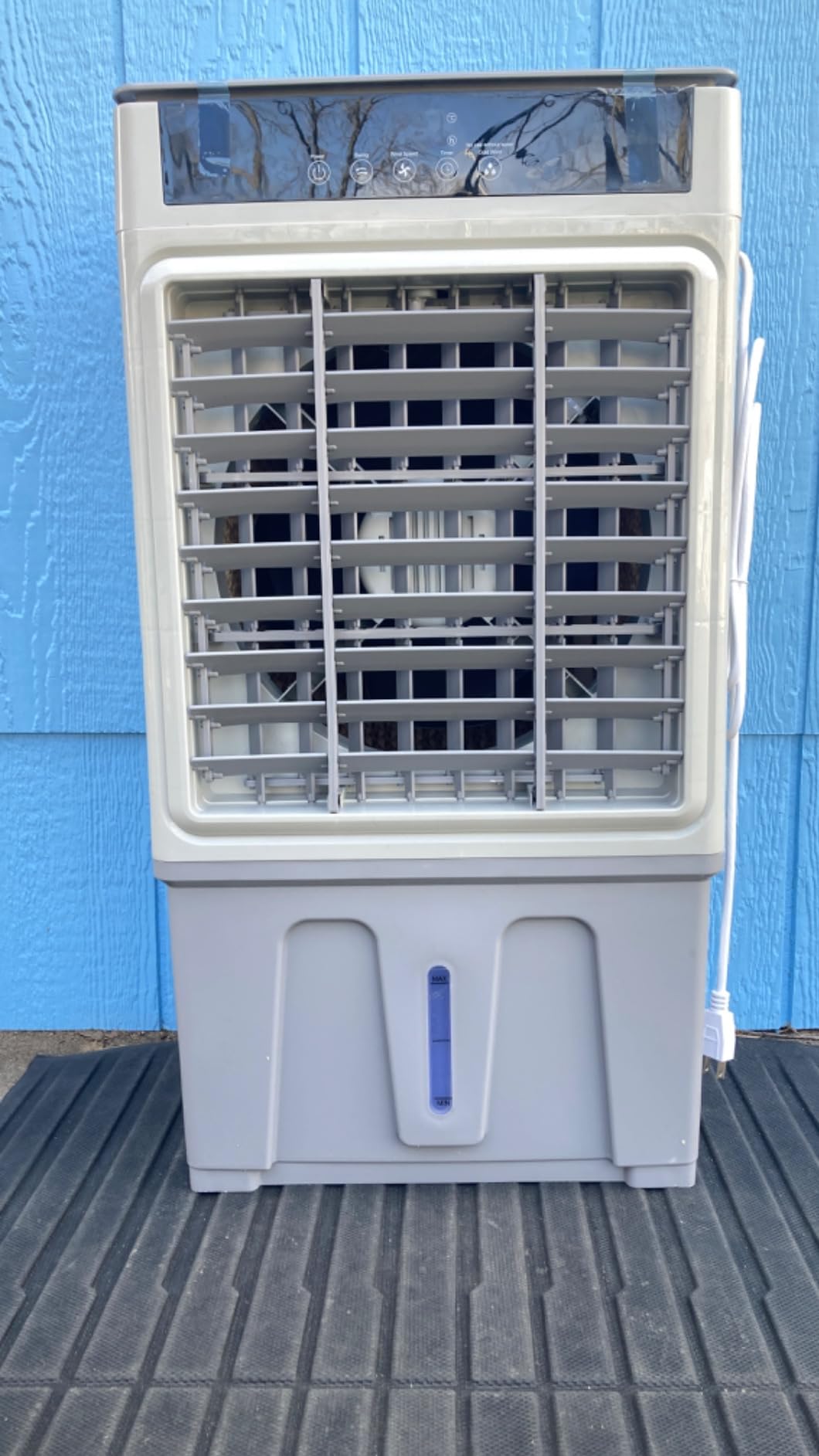 Swamp Cooler, 3600CFM Evaporative Cooler with 8.1 Gal Water Tank, 3 in 1 Portable Air Conditioners for Room No Window, 100° Swing, 7H Timer, 4 Ice Box for Home, Garage, Large, Outdoor, White customer photo 2