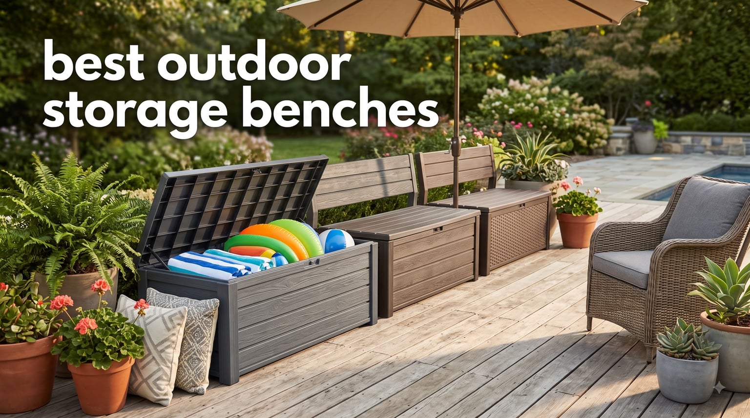 best outdoor storage benches