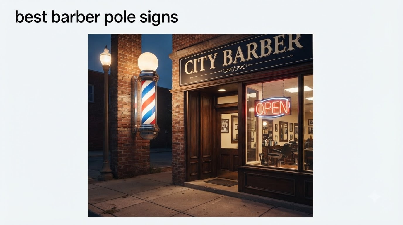 best barber pole signs