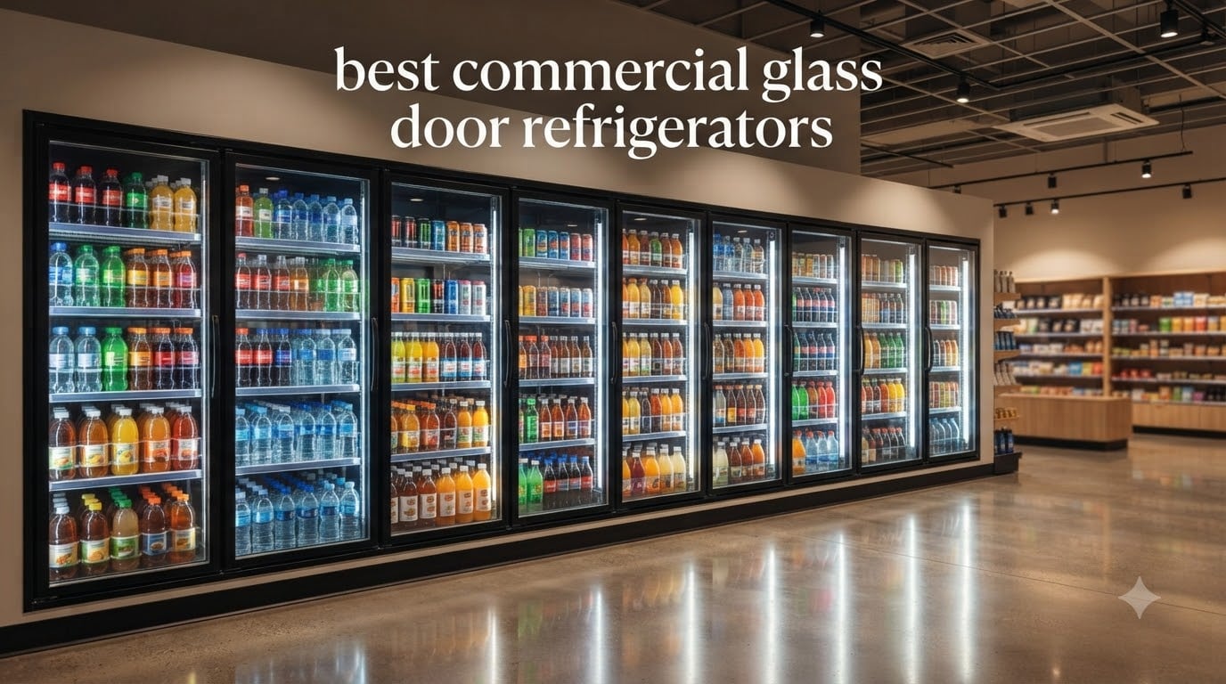 best commercial glass door refrigerators