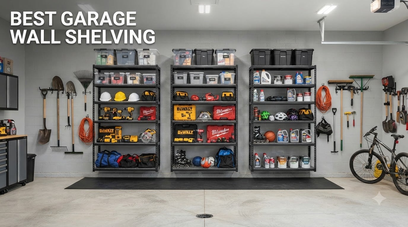 best garage wall shelving