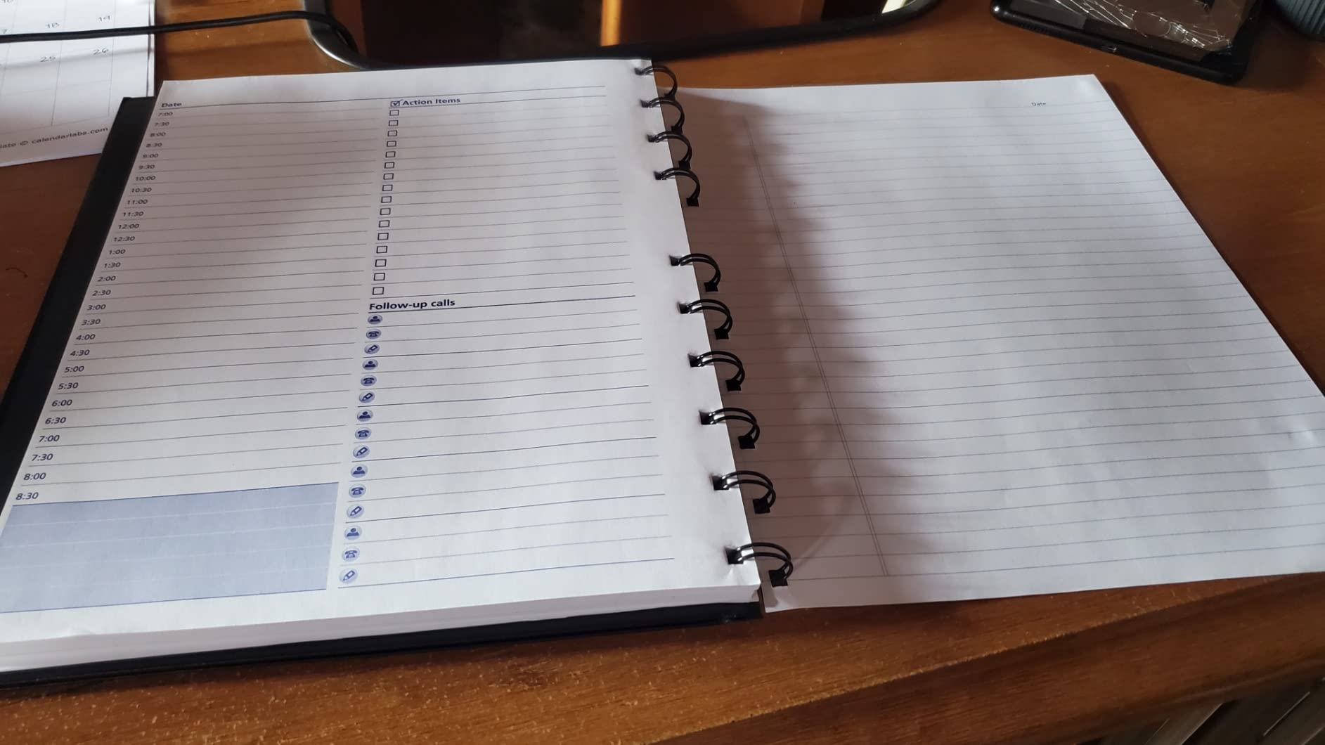 NotePro Undated Daily Planner, Black, 200 Pages,10 3/4 x 8-1/2 Inches customer photo 1