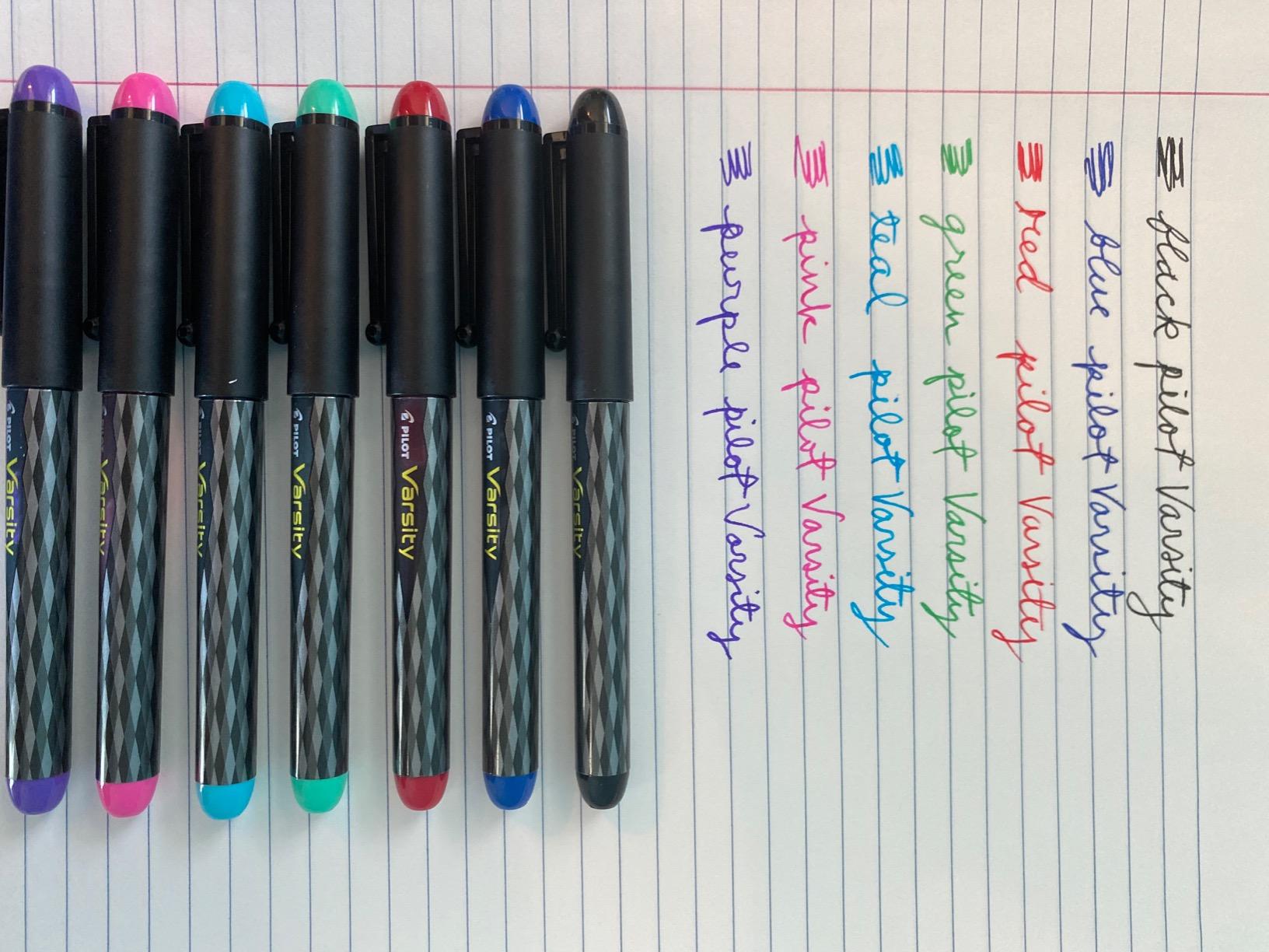 PILOT Precise Varsity Pre-Filled Fountain Pens, 1.0mm, Multicolor, 7-Pack customer photo 2