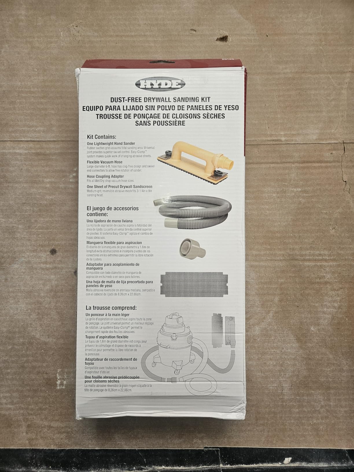 Hyde Tools 09165 Dust-Free Drywall Vacuum Hand Sander with 6-Foot Hose customer photo 1