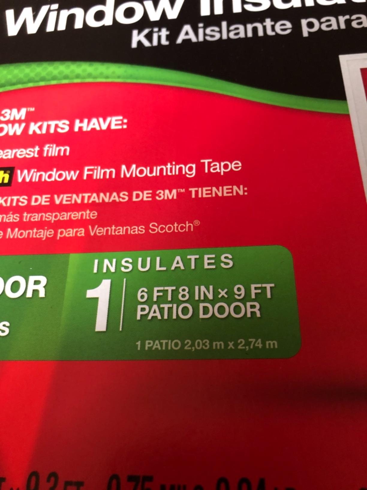 3M Outdoor Patio Door Clear Insulation Kit, Heat or Cold Window Insulation Kit for Large Windows and Sliding Doors, 1-Door Kit, 7 ft. X 9.3 ft. customer photo 1