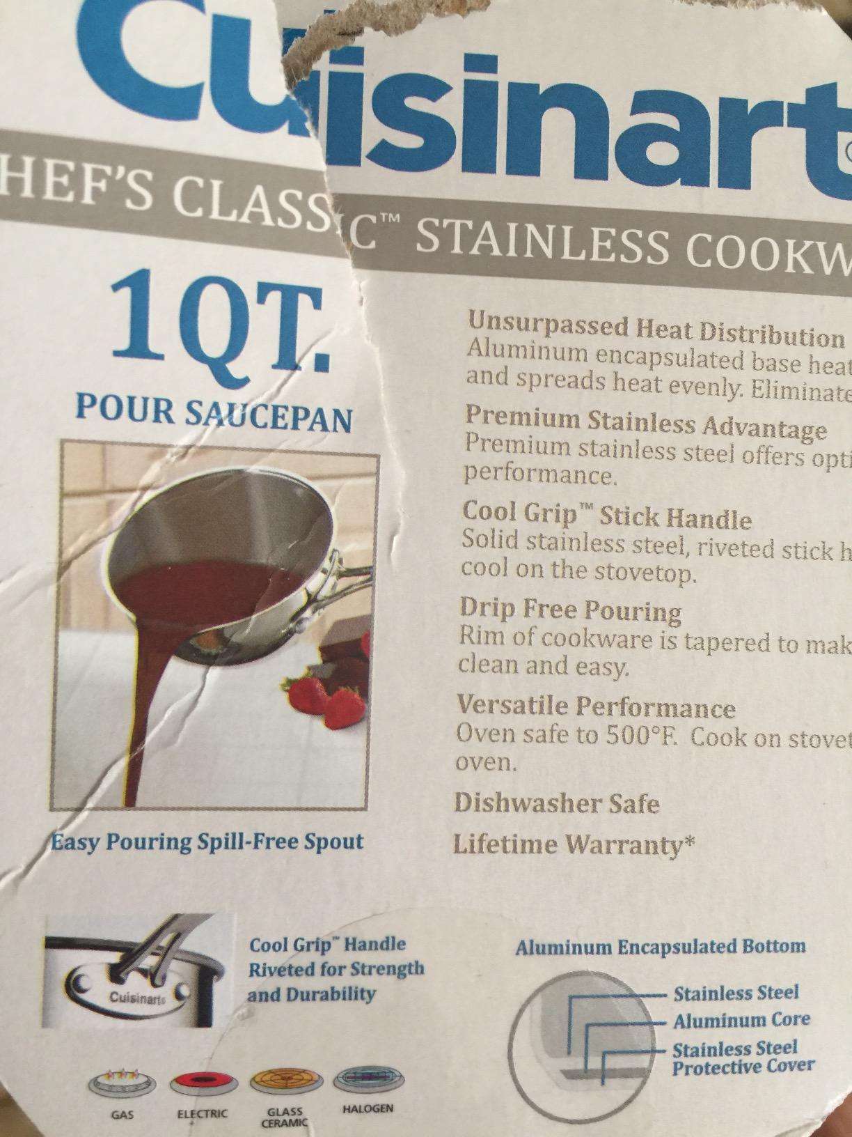 Cuisinart 735-16OP Chef's Classic Stainless 1-Quart Pour Saucier,Silver customer photo 2