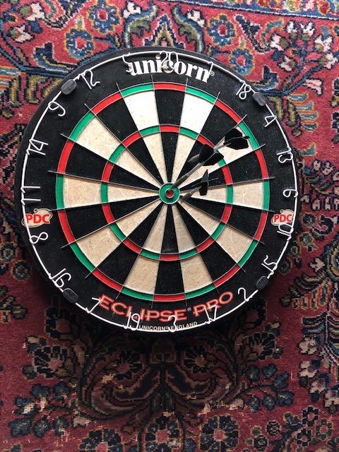 Unicorn Eclipse Pro & Ultra Championship Edition Bristle Steel Tip Dartboards - Ultra-Slim Wire, Staple-Free Bullseye-Increased Target Area, Premium Self-Healing Sisal, High-Vis Rotatable Number Ring customer photo 1