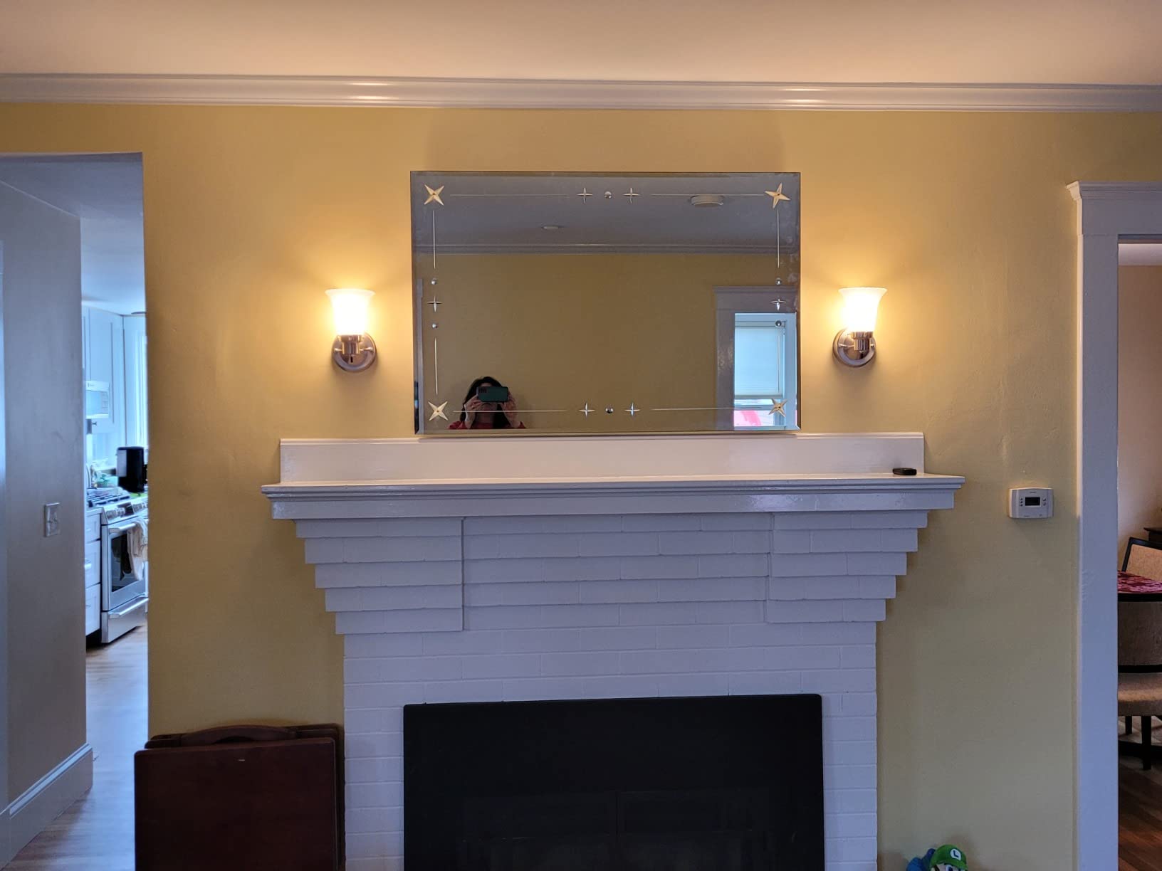 Design House Village Traditional 1-Light Indoor Dimmable Wall Sconce, Frosted Flute Glass, Twist On/Off Switch, Bathroom Bedroom Hallway, Oil-Rubbed Bronze, 8.25 in H x 5.1 in W, Uses 60W Bulb, 505115 customer photo 2