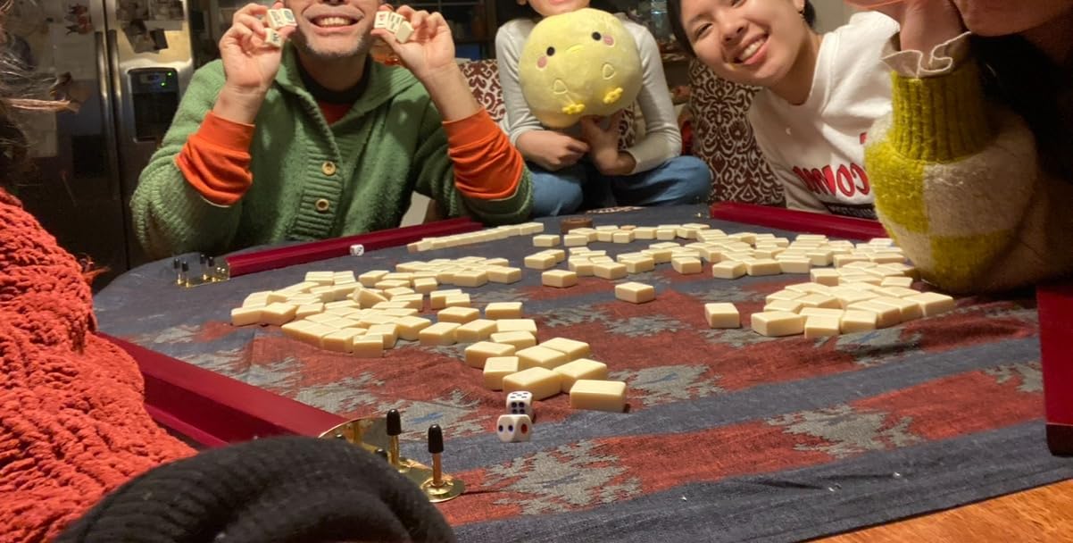 Yellow Mountain Imports American Mahjong Set – The Classic with 166 Tiles, Vintage Rosewood Veneer Case & Mahjong Accessories customer photo 2