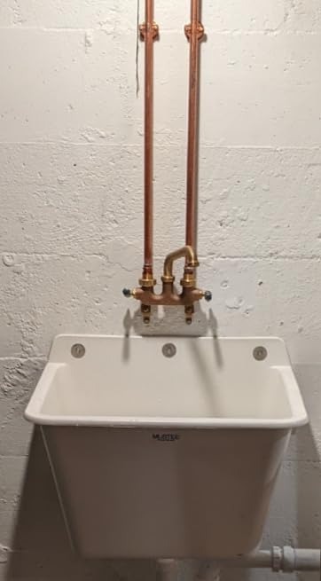 Central Brass 470 Two-Handle Laundry Faucet Commercial Quality Wall Mount Easy Installation customer photo 2