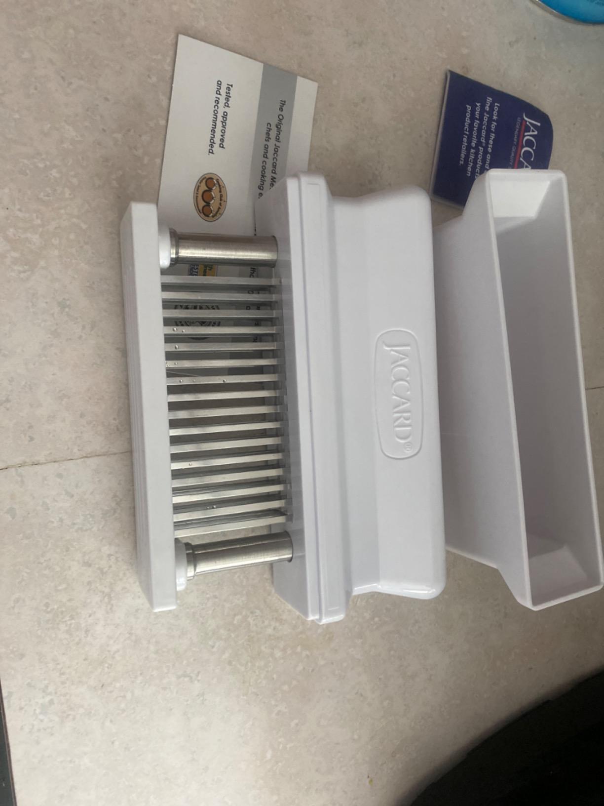 Jaccard 200348, 48 Blade Durable Meat Tenderizer with Stainless Steel Razor Sharp Needle, Cooking Gadget for Tenderizing Chicken, Beef, Pork, Veal, BBQ, White customer photo 2