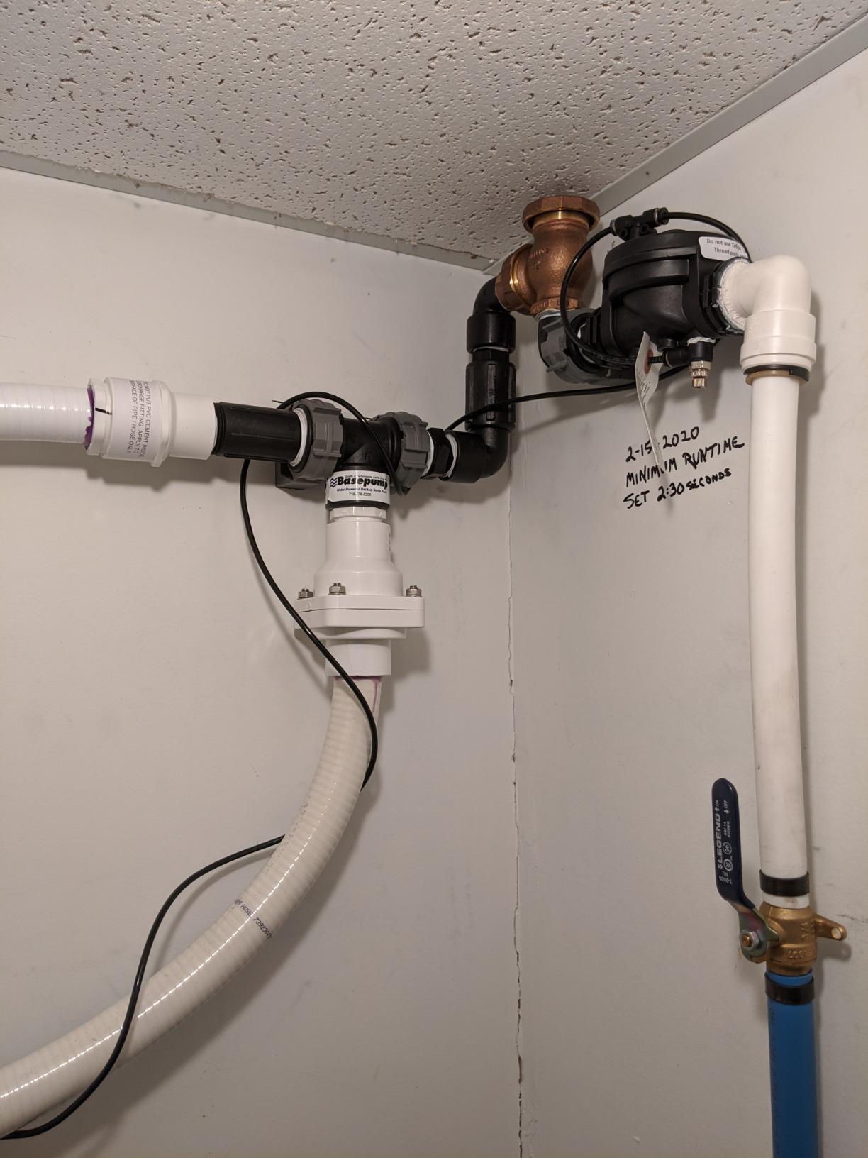 RB750-AVB with Back-flow Prevention Vacuum Breaker and Water Alarm | Automatic Sump Pump Backup System with High Water Alarm for Basement Flood Prevention, No Battery or Electricity Needed customer photo 1