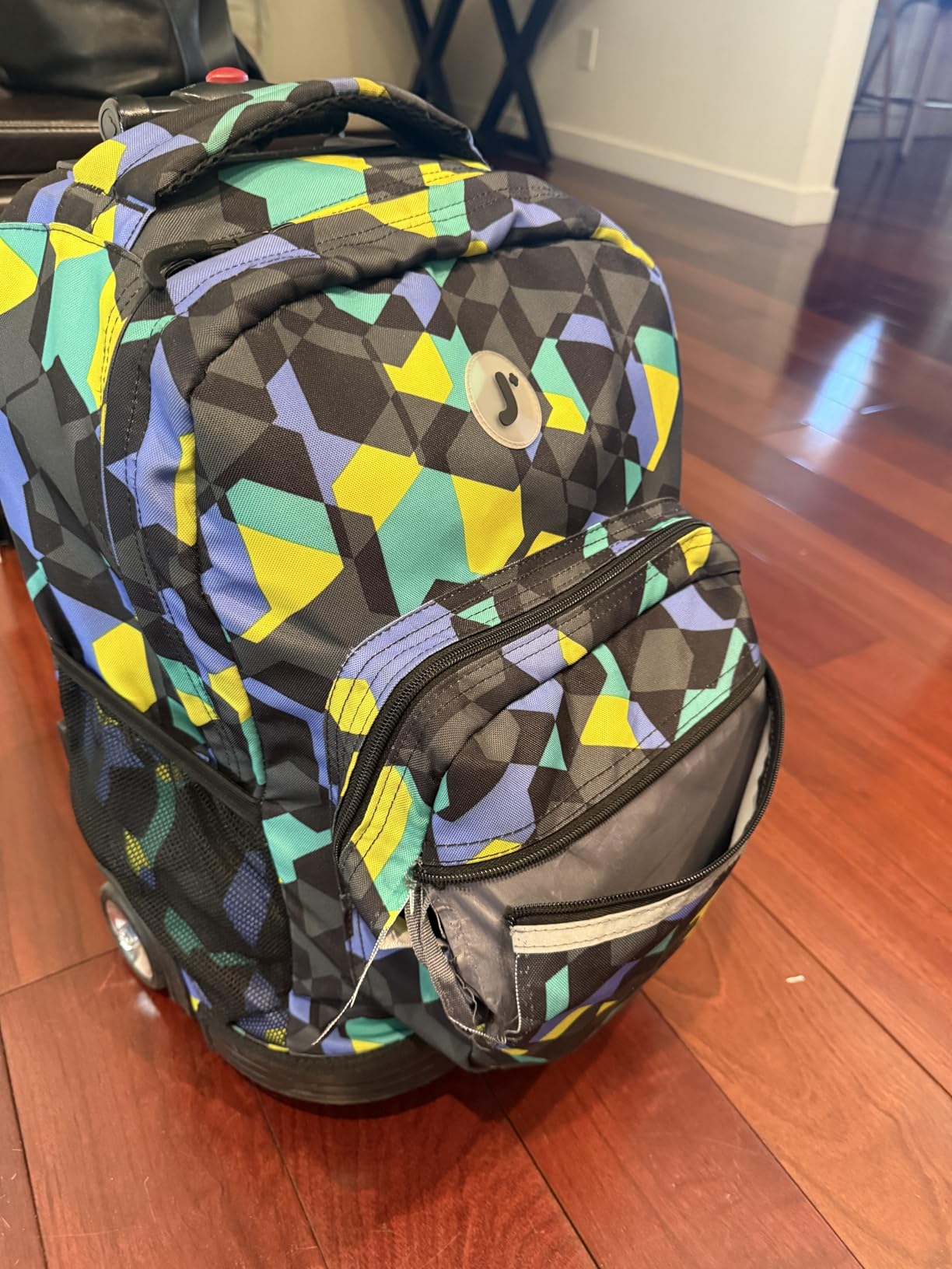J World New York Sunrise Rolling Backpack, Black, One Size customer photo 1