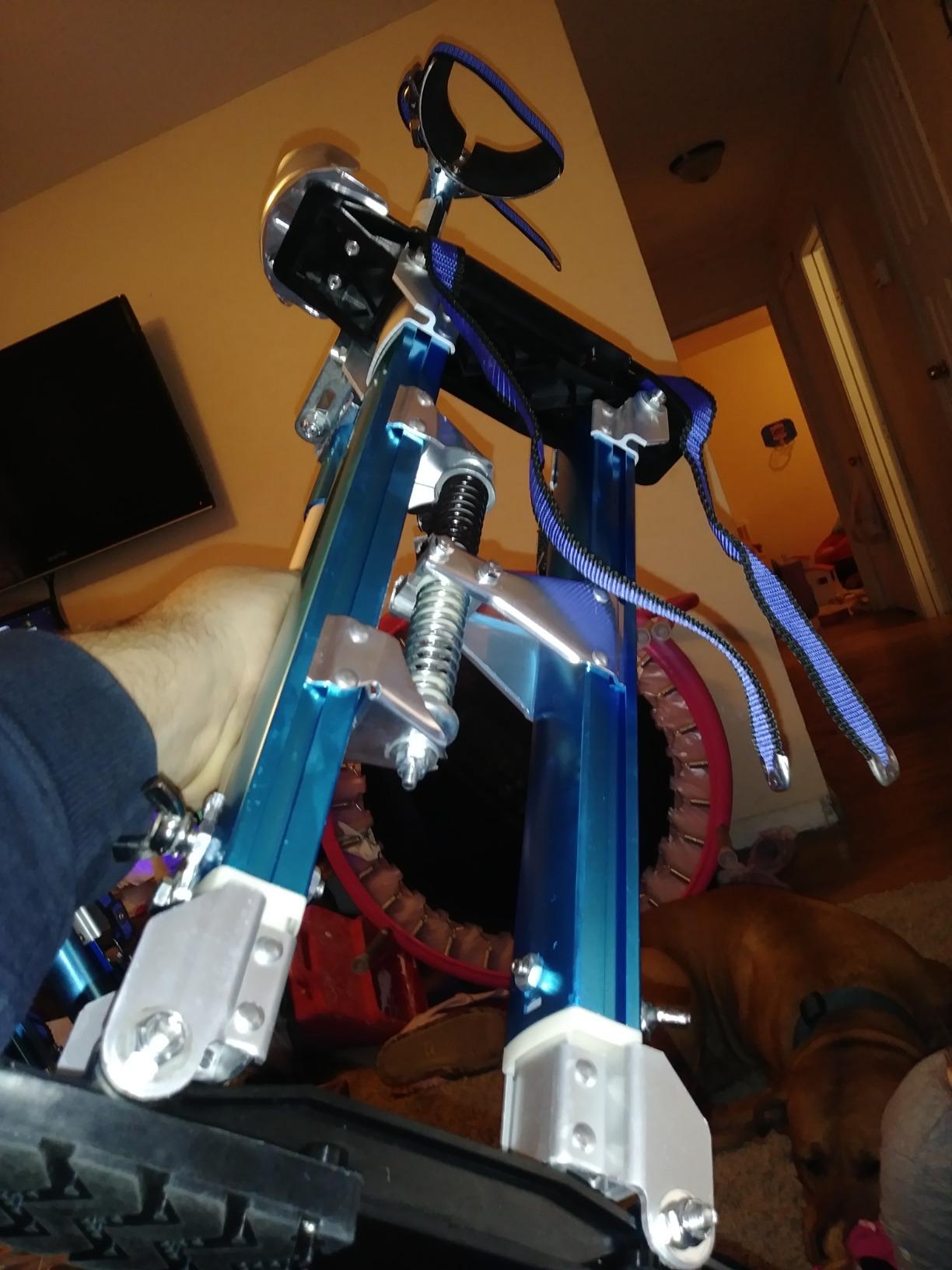 Drywall Stilts 18-30 Inch Adjustable Height Stilts for Adults - Lightweight Aluminum Paint Stilts with Protective Pads - Durable Nonslip Work Stilts for Sheetrock or Painting by Pentagon Tools (Blue) customer photo 2