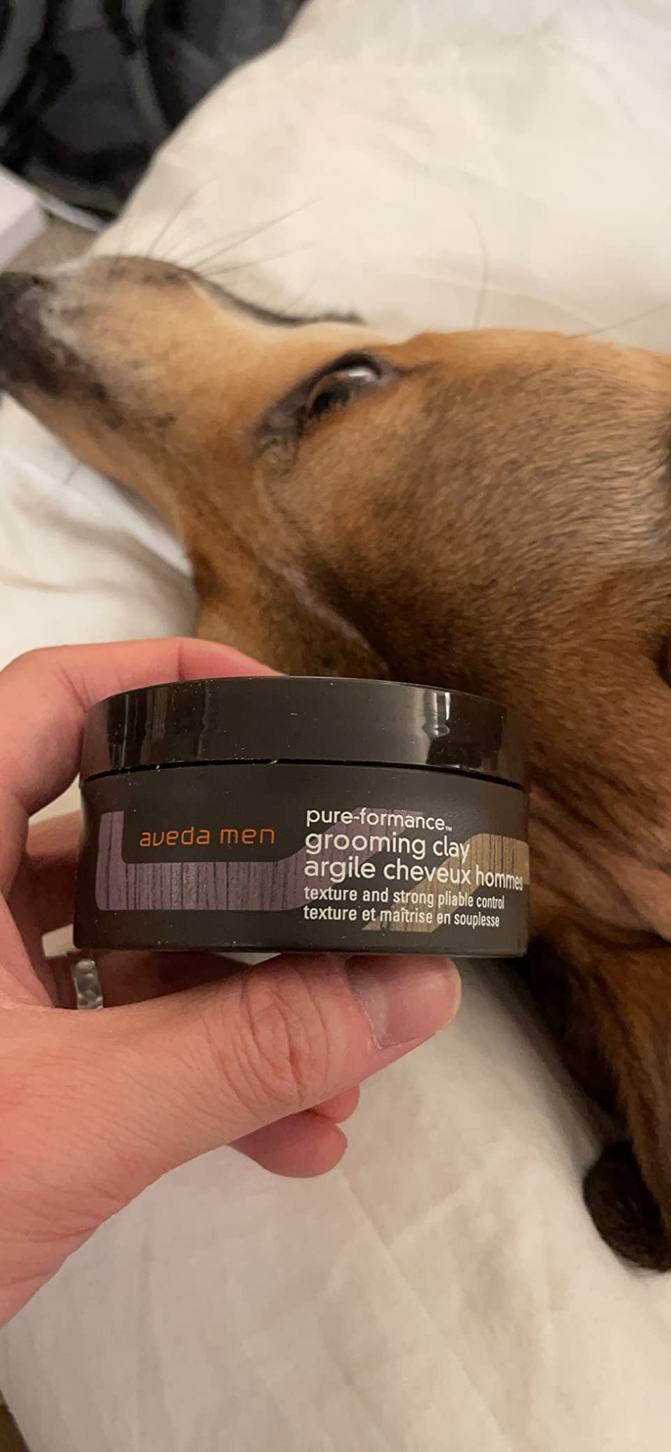 Aveda Men Pure-Formance Grooming Clay | Strong Pliable Hold | Matte Finish | Lightweight Hair Styling Clay | 92% Naturally Derived*, 2.5 Ounce customer photo 2