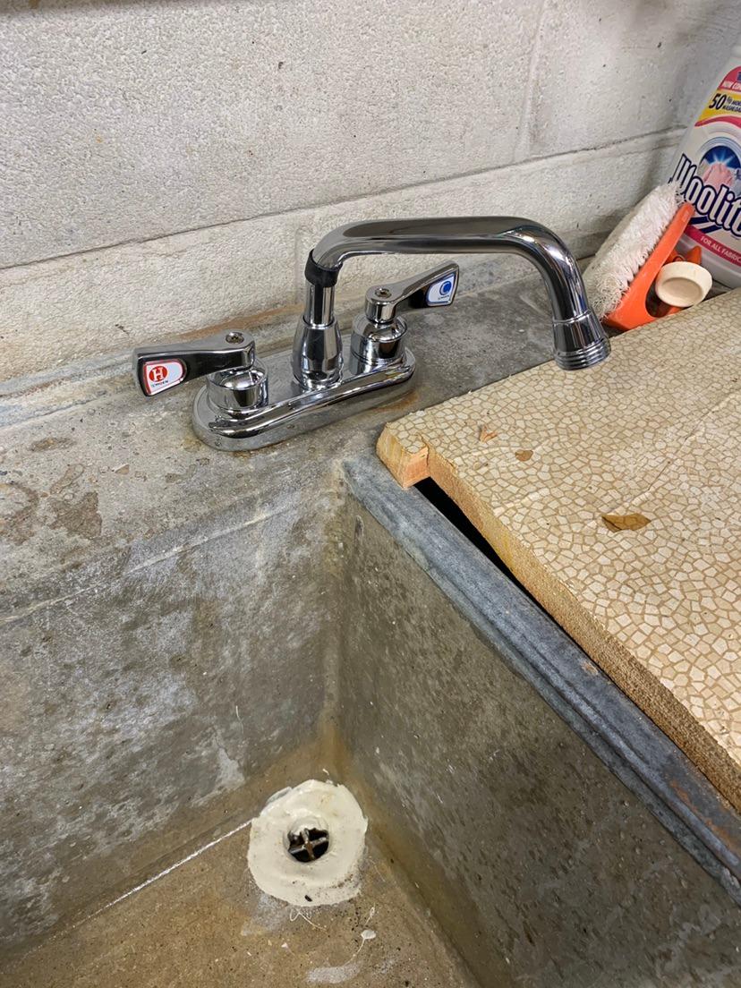 Moen Commercial M-DURA Chrome Two-Handle 4-Inch Centerset Utility or Laundry Faucet, 8277 customer photo 2