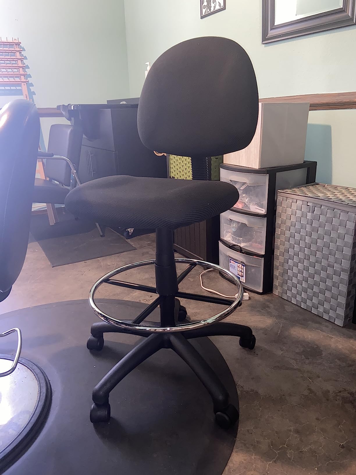 Boss Office Products B1615-BK Ergonomic Works Drafting Chair Without Arms in Black, Mid-Back customer photo 1