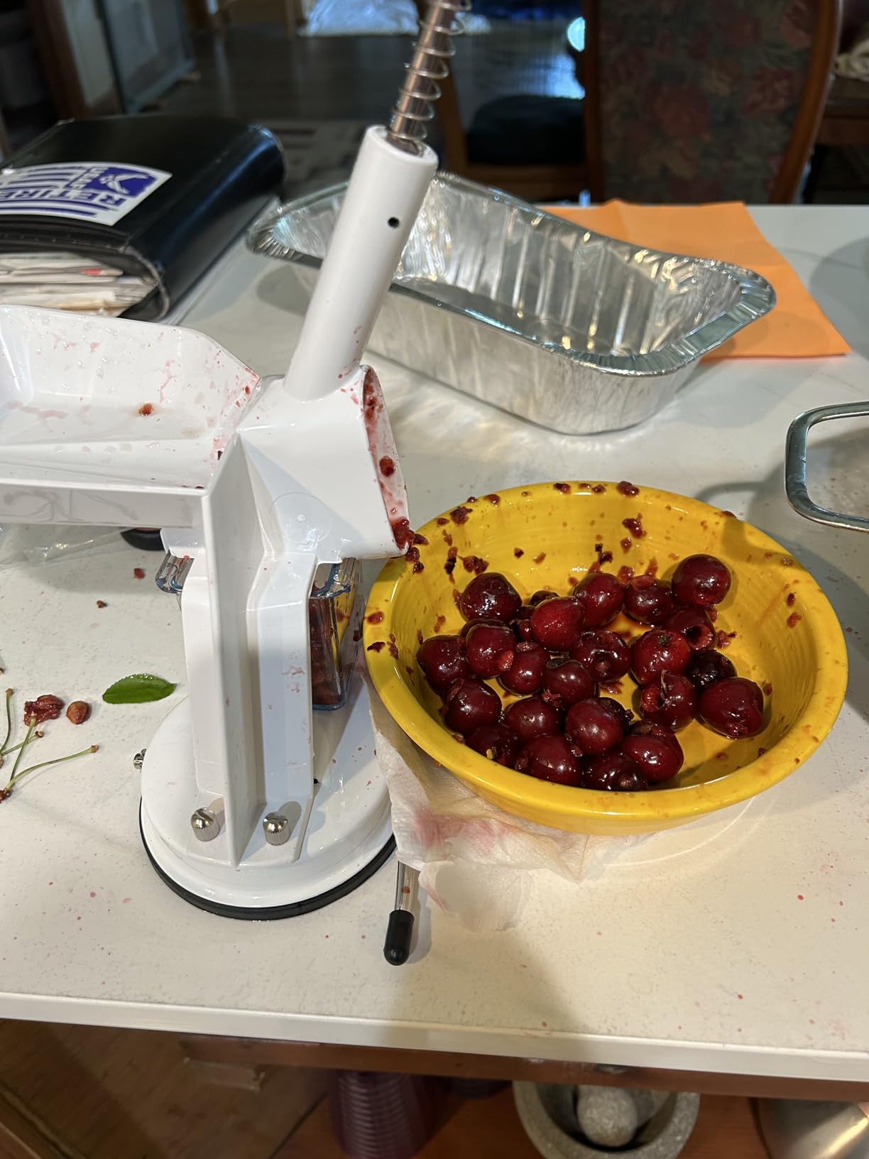 Norpro Deluxe Cherry Pitter Automatic Feed Tray, 1.75in/4.5cm, As Shown customer photo 2