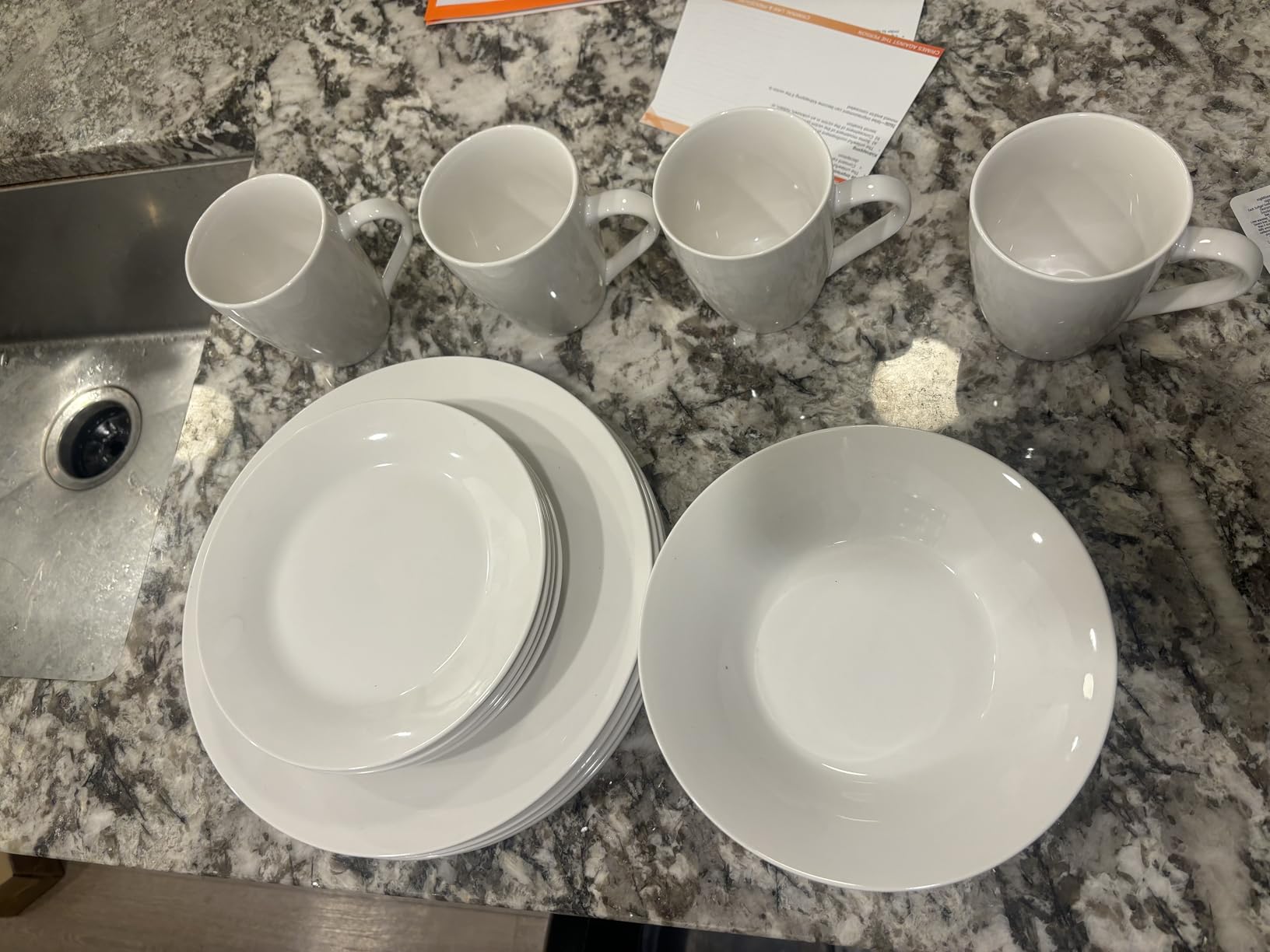 10 Strawberry Street Simply Square 16 Piece Dinnerware Set, Porcelain, White customer photo 1