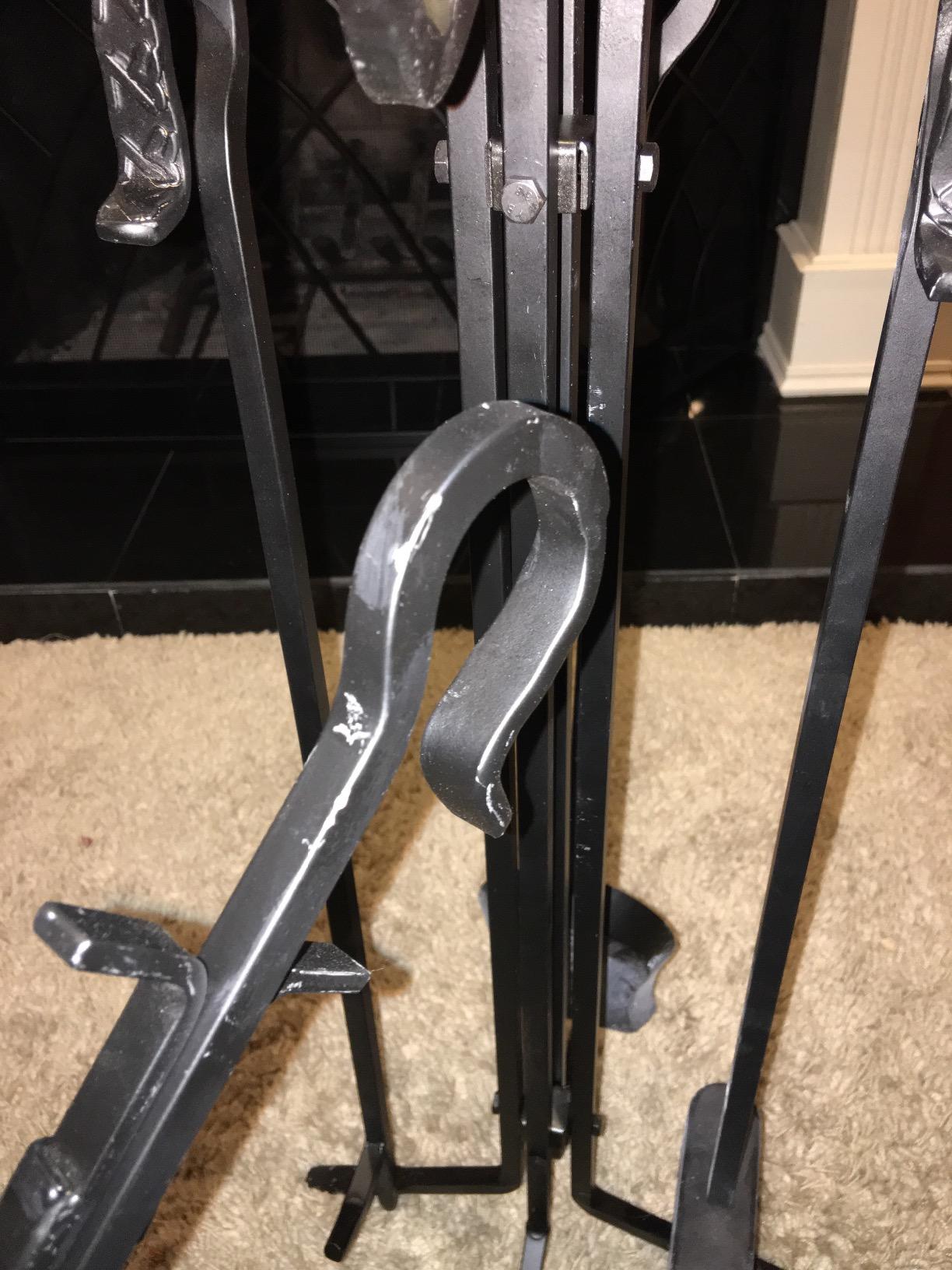 UniFlame 5-Piece Black Wrought Iron Fireplace Tools Set (F-11140) customer photo 1