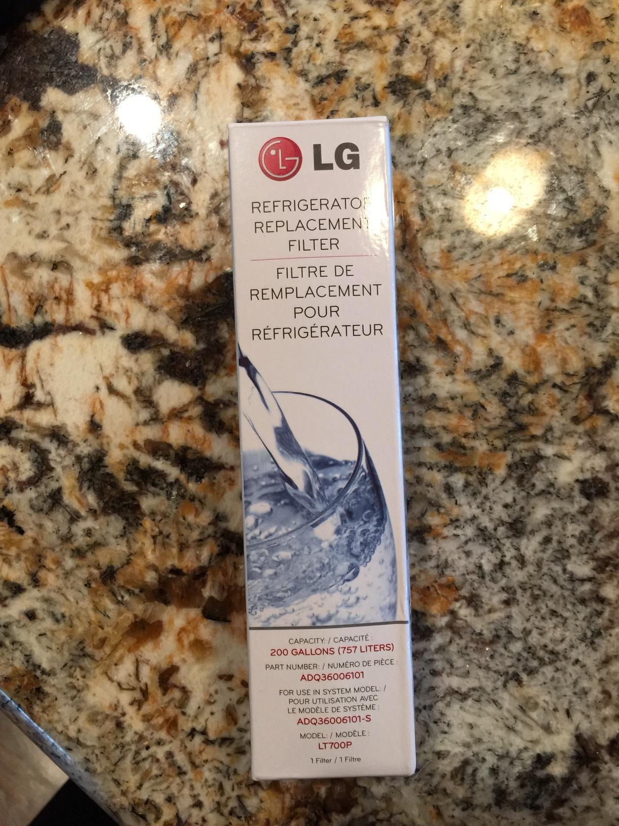 LG LT700P - 6 Month / 200 Gallon Capacity Replacement Refrigerator Water Filter (NSF42 and NSF53) customer photo 1