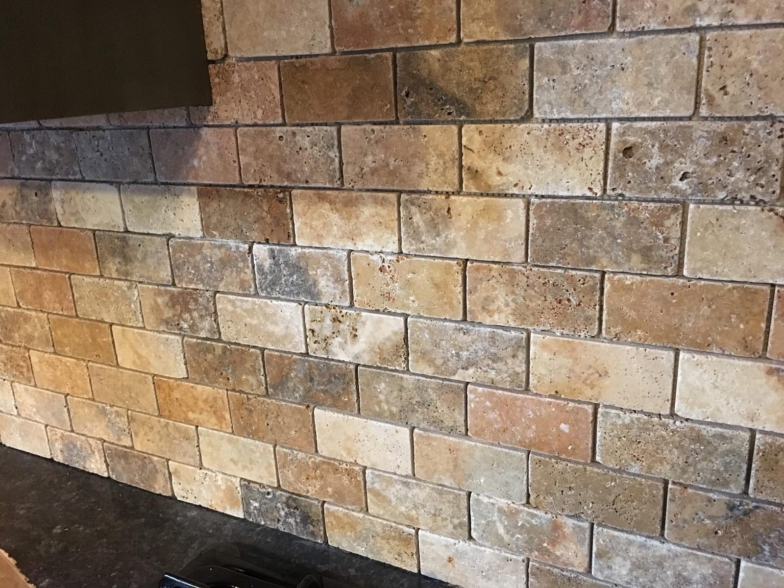 Scabos Travertine 2 X 4 Brick Mosaic Tile, Tumbled (Box of 5 sq. ft.) customer photo 2
