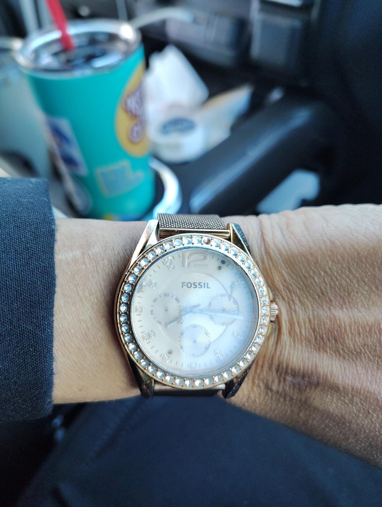 Fossil Women's Watch, Riley Quartz Stainless Steel Multifunction Watch for Women customer photo 2