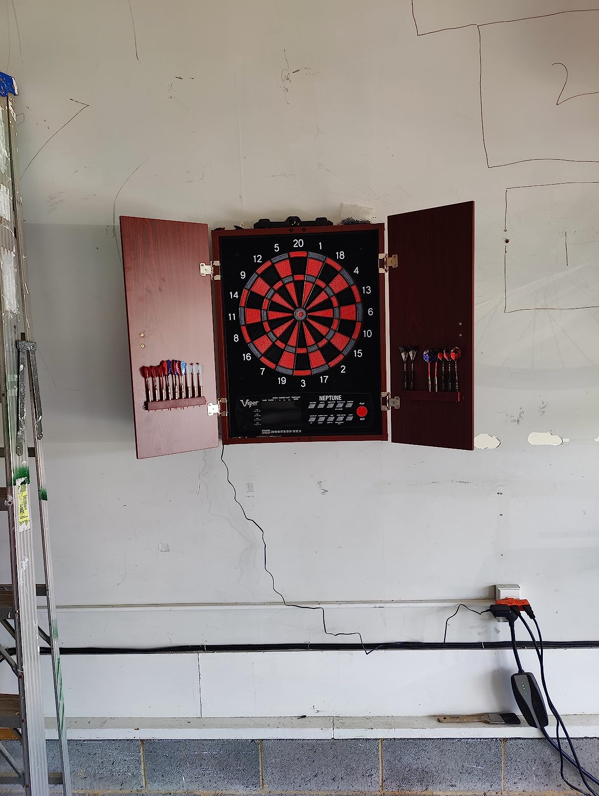 Viper by GLD Products Neptune Electronic Soft Tip Dart Board with Cabinet customer photo 1