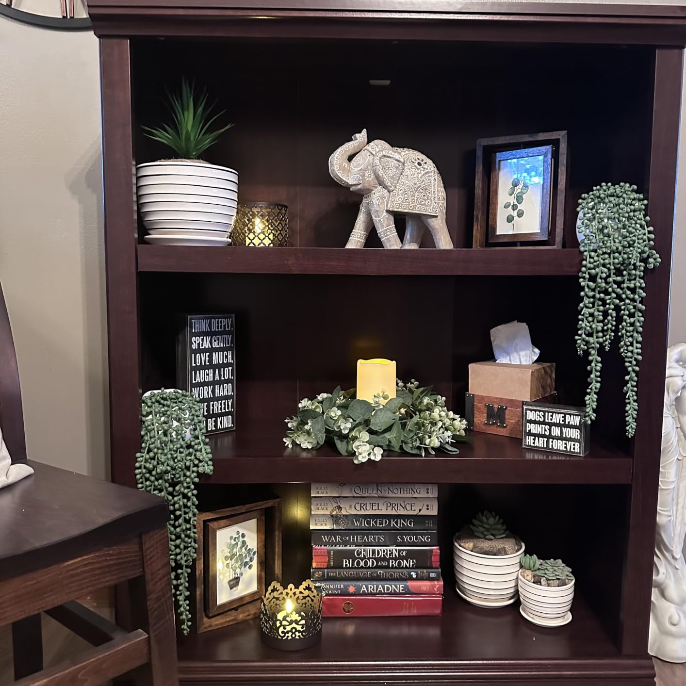 Sauder Miscellaneous Storage 3-Shelf Bookcase/ Book shelf, Select Cherry finish customer photo 2