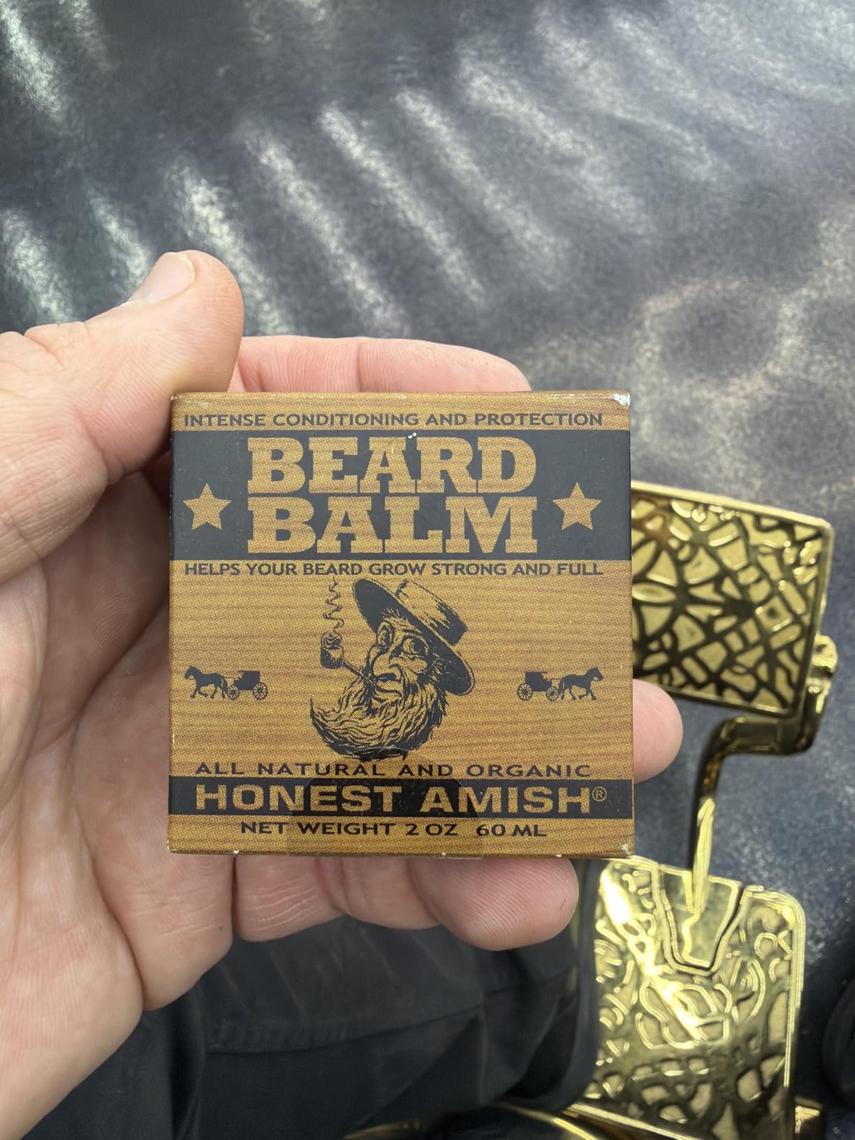 Honest Amish Beard Balm for Men - Natural Leave-In Beard Conditioner, 2 oz customer photo 1