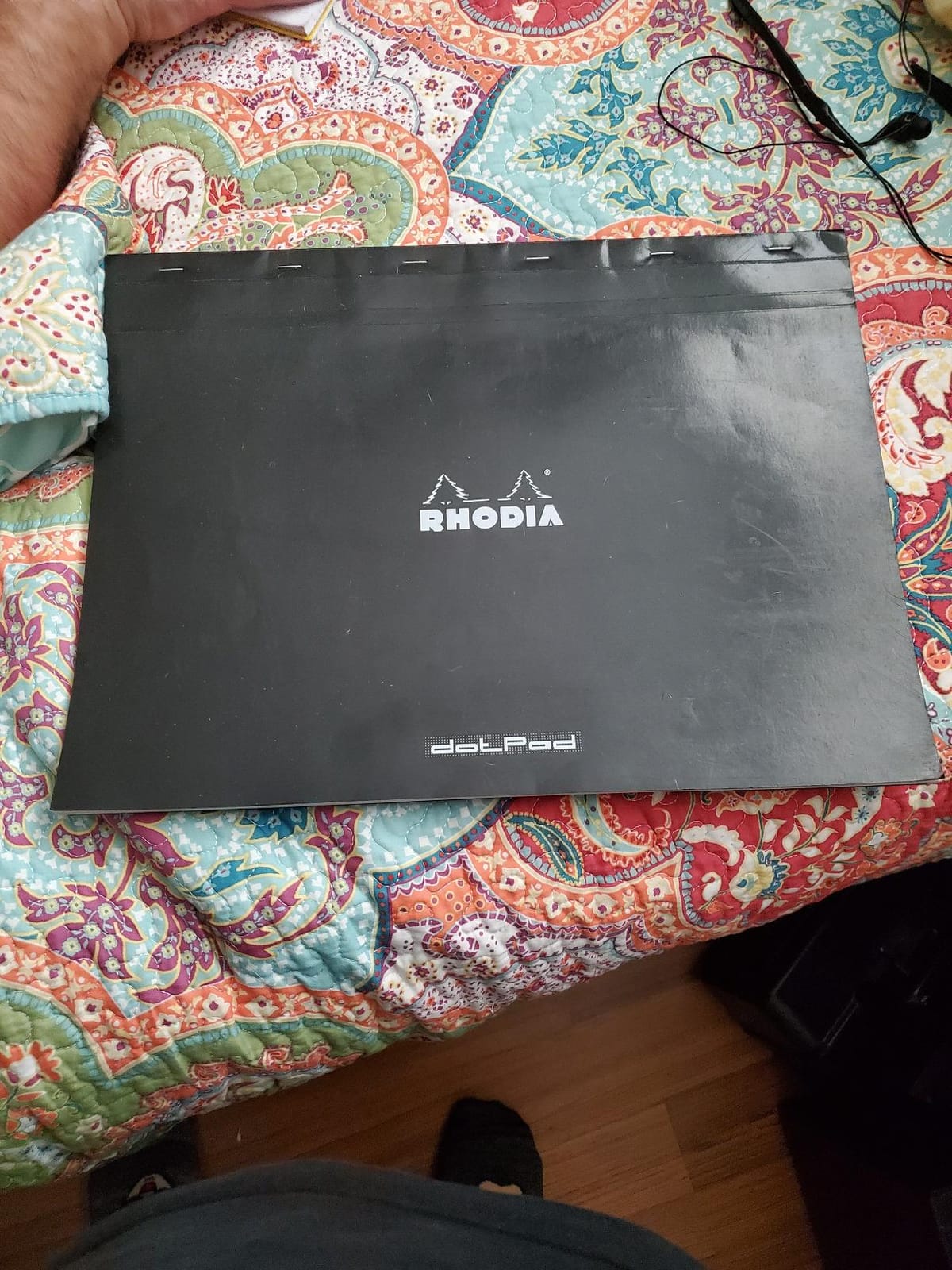 Rhodia Staplebound Notepad - Dot Grid 80 sheets - 8 1/4 x 11 3/4 - Orange Cover customer photo 2