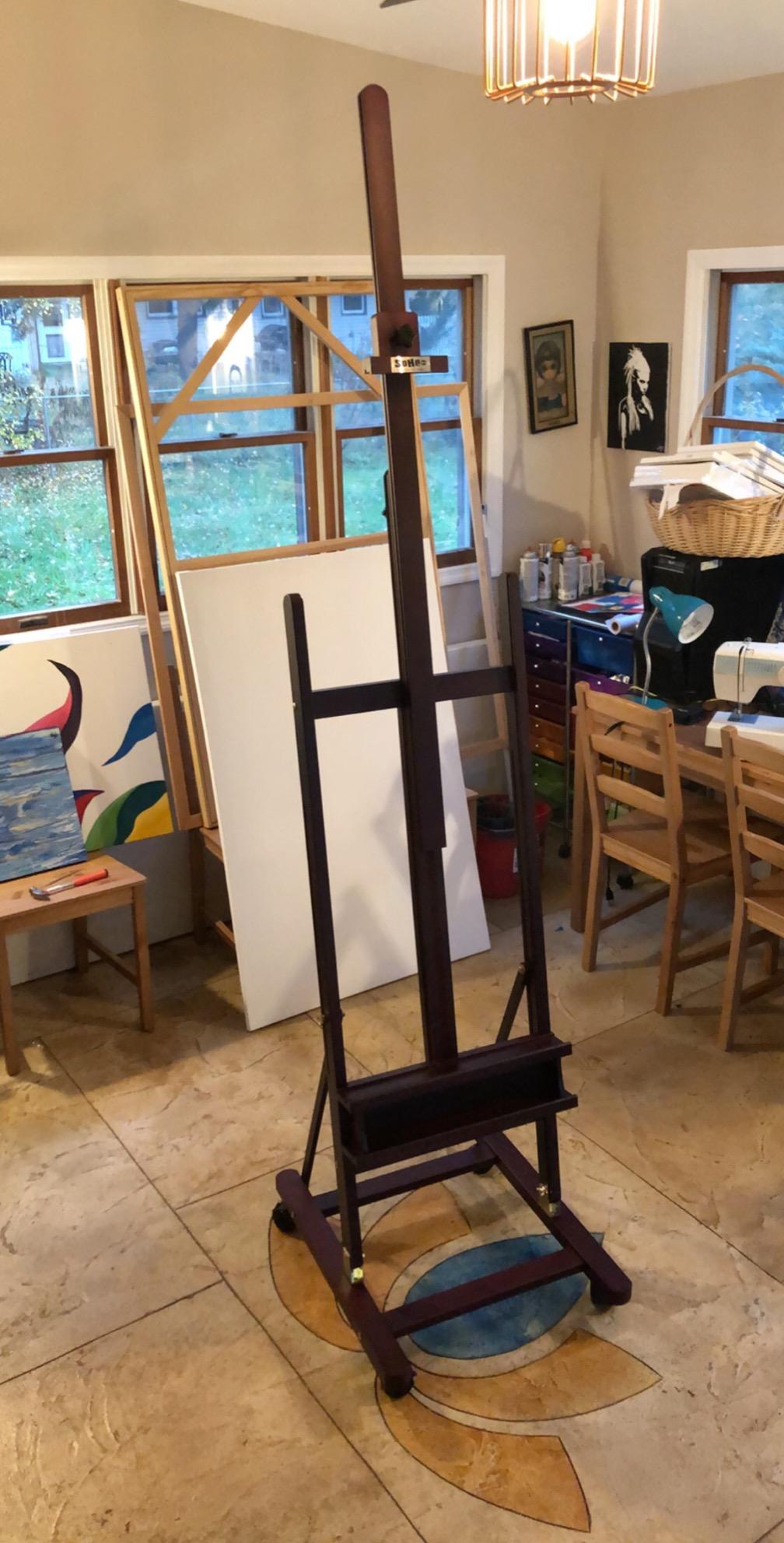 SoHo Urban Artist Wooden Easel - H-Frame Studio Easel for Tabletop Easels for Painting & Drawing Desk, Supports Canvases Up to 71