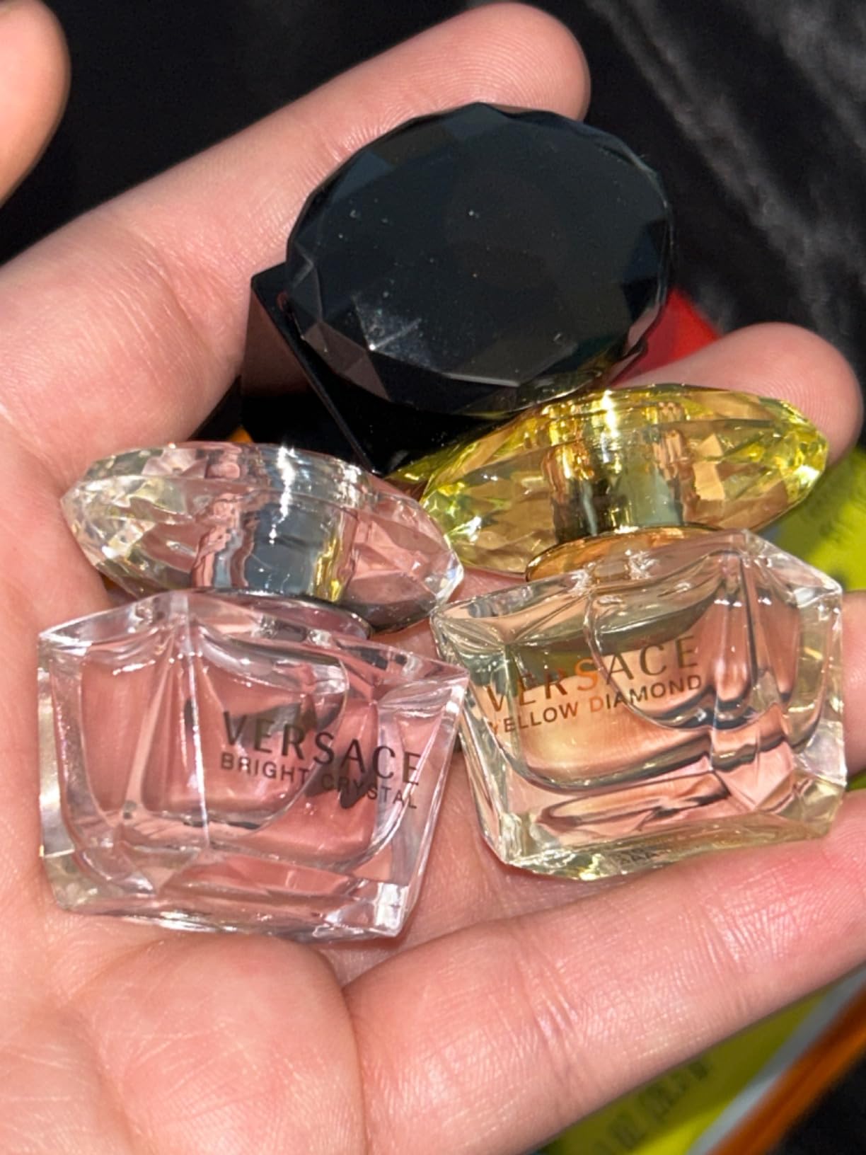 Versace Perfume for Women Variety 3-Piece Mini Gift Set – Yellow Diamond, Crystal Noir, Bright Crystal customer photo 2